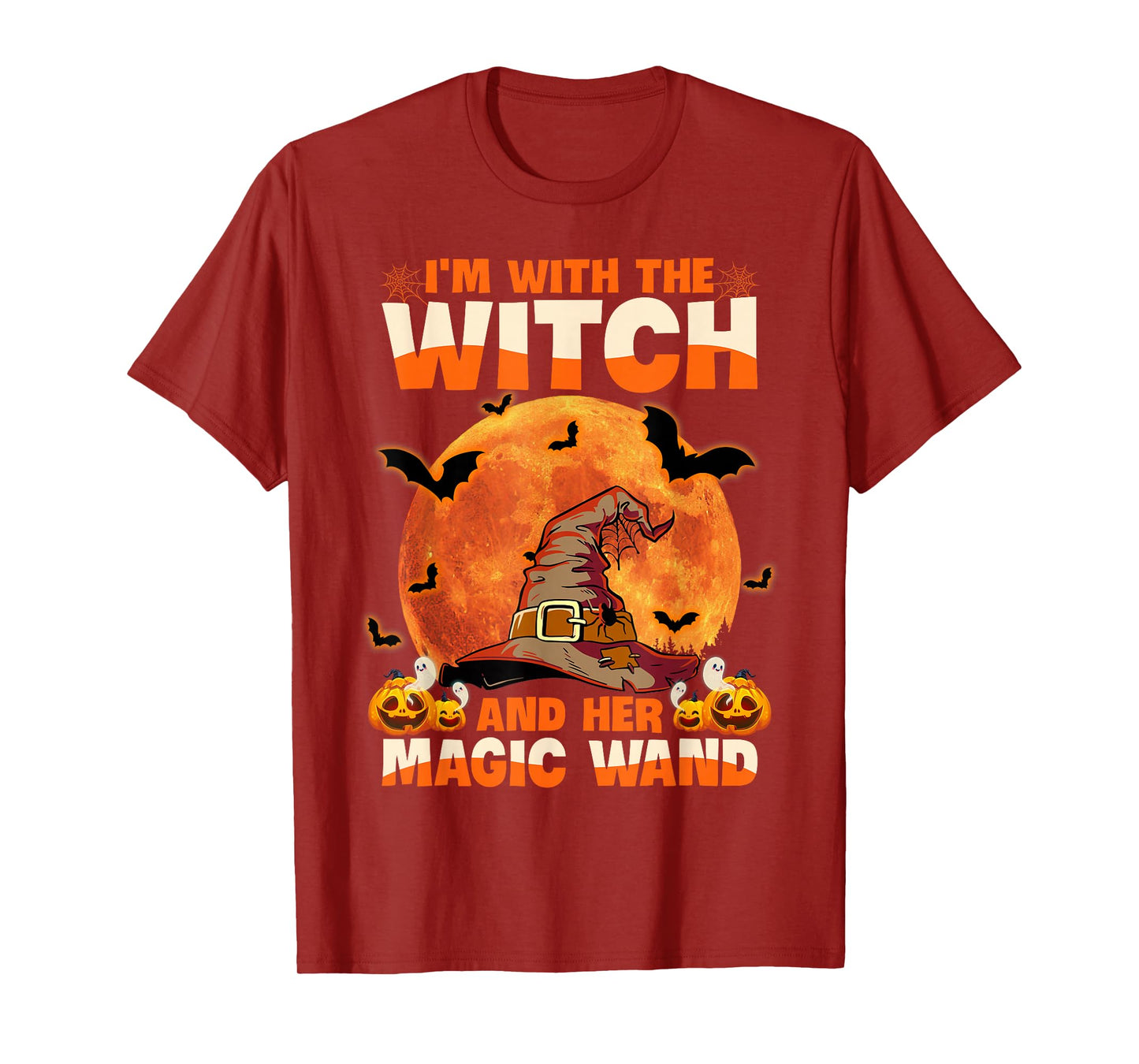 I'm with The Witch and Her Magic Wand T-Shirt