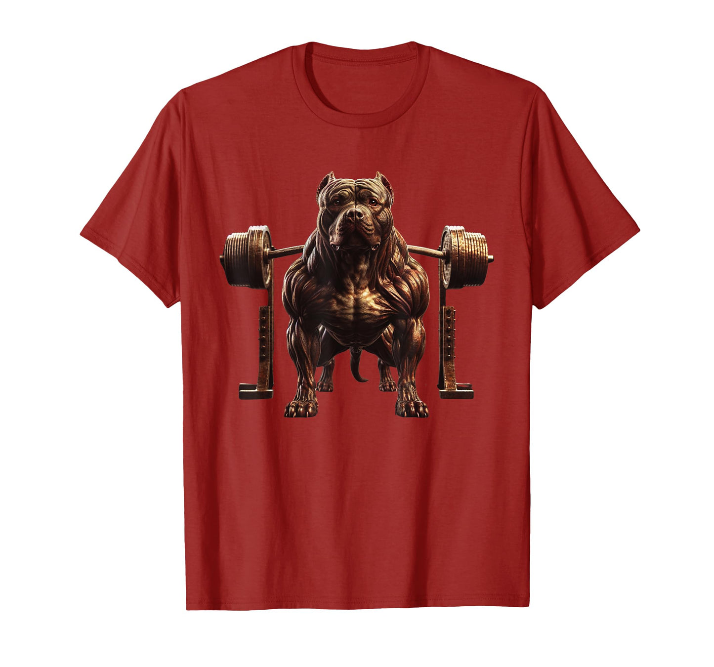 Pitbull Barbell Powerlifting Gym Beast Strength Training T-Shirt