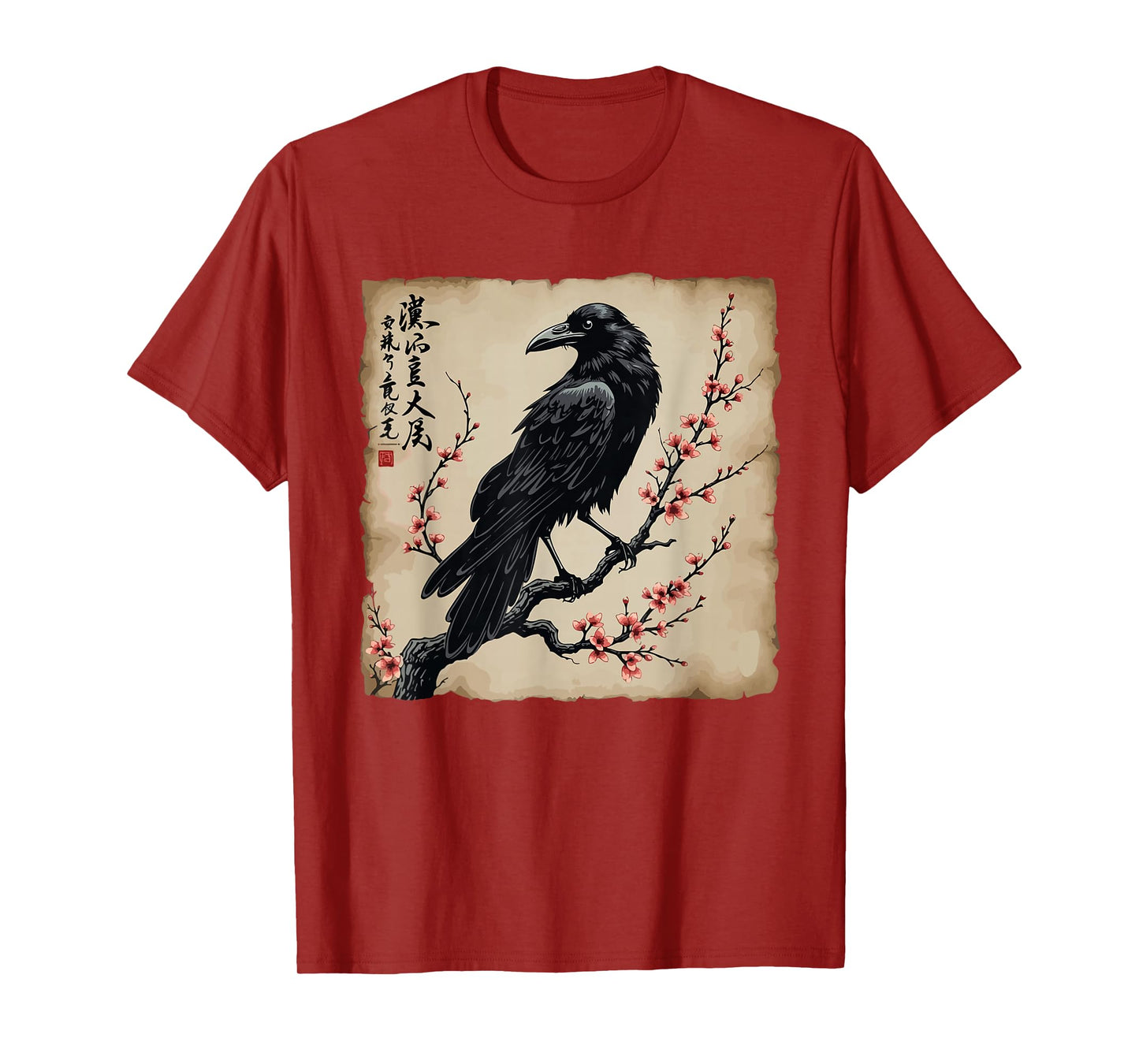 Japanese Bird Black Raven Vintage T-Shirt