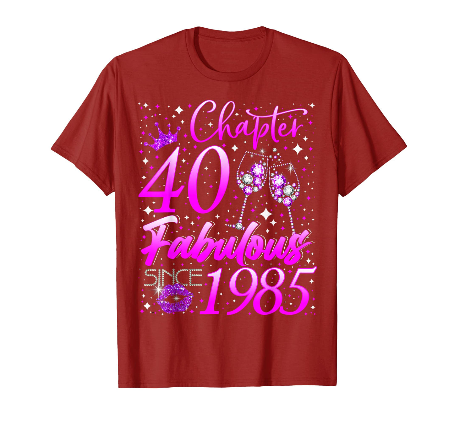Womens Chapter 40 Fabulous Vintage Since 1985 40th Birthday T-Shirt