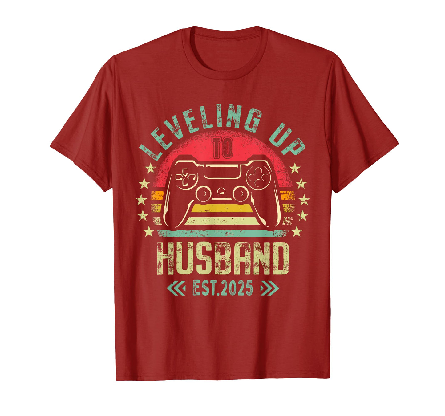 Engagement Tee for Gamer Groom Leveling Up To Husband 2025 T-Shirt