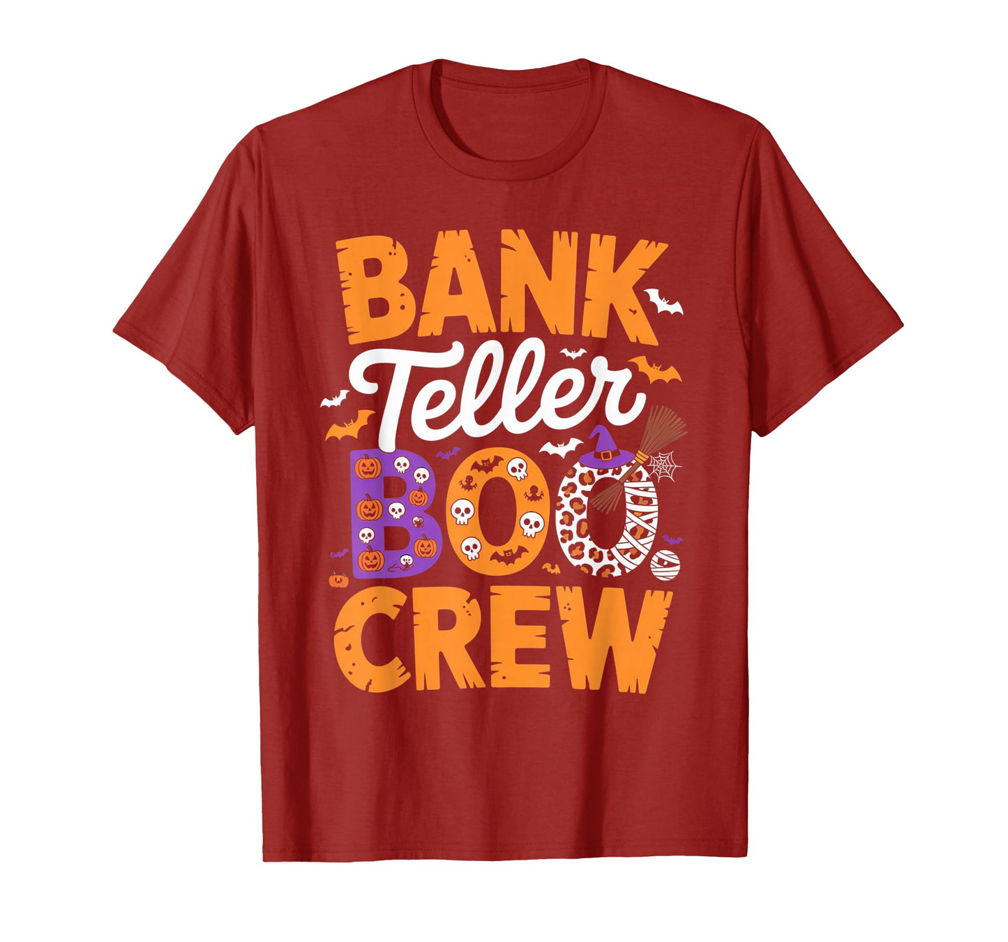 Bank Teller Boo Crew Halloween Matching Spooky Outfit T-Shirt