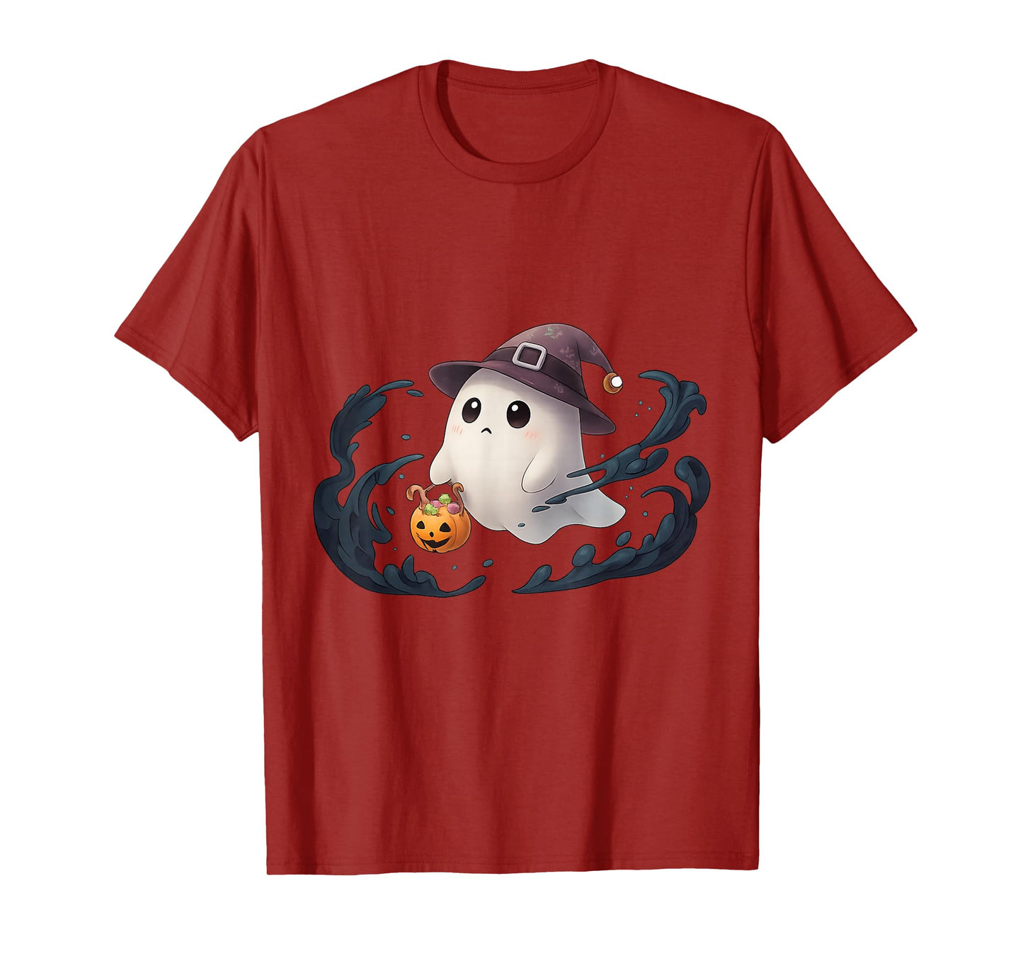 Cute Ghost Witch Halloween Kawaii TrickOrTreat Pumpkin Candy T-Shirt