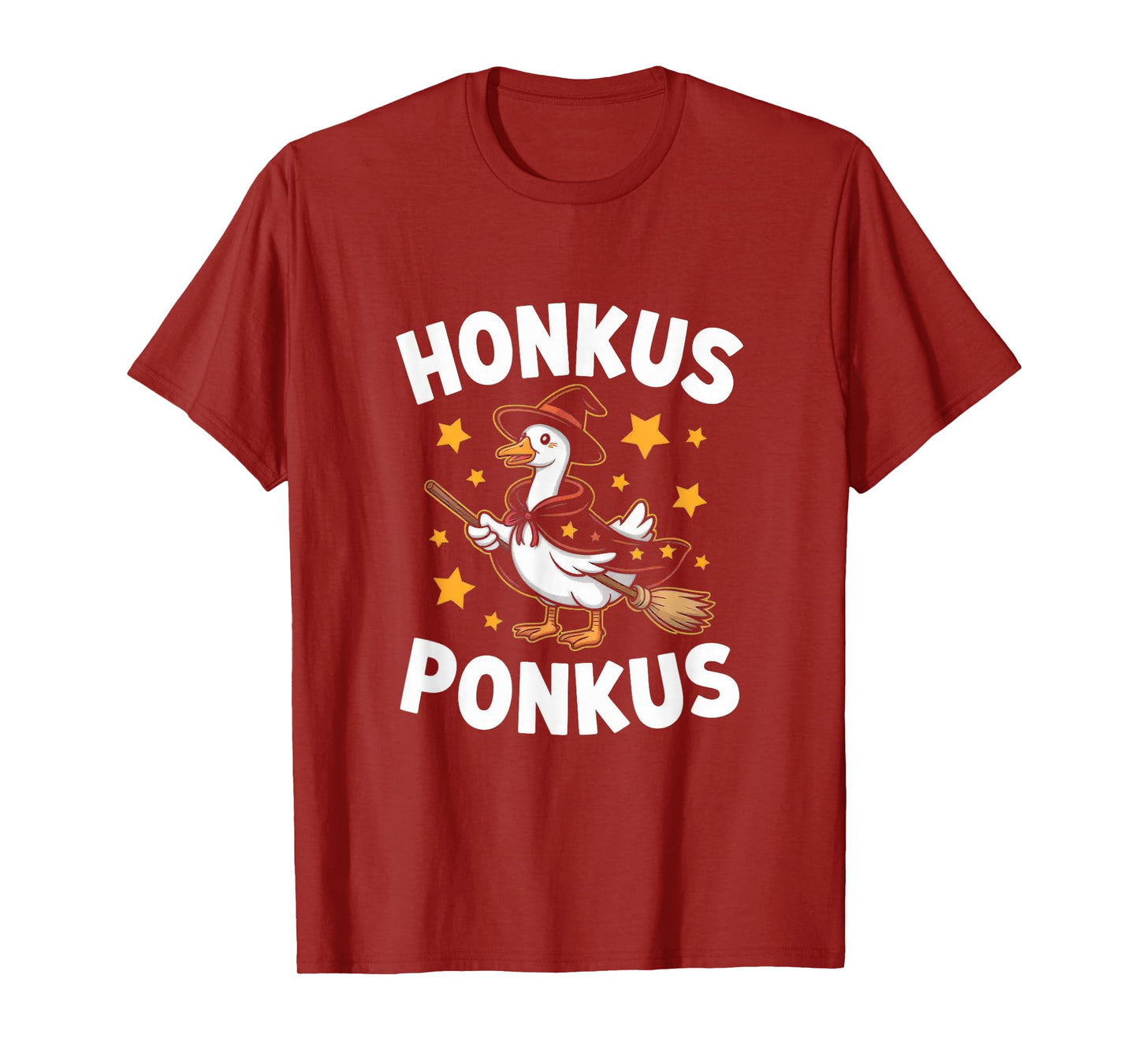Funny Goose Halloween Witch Honkus Ponkus T-Shirt