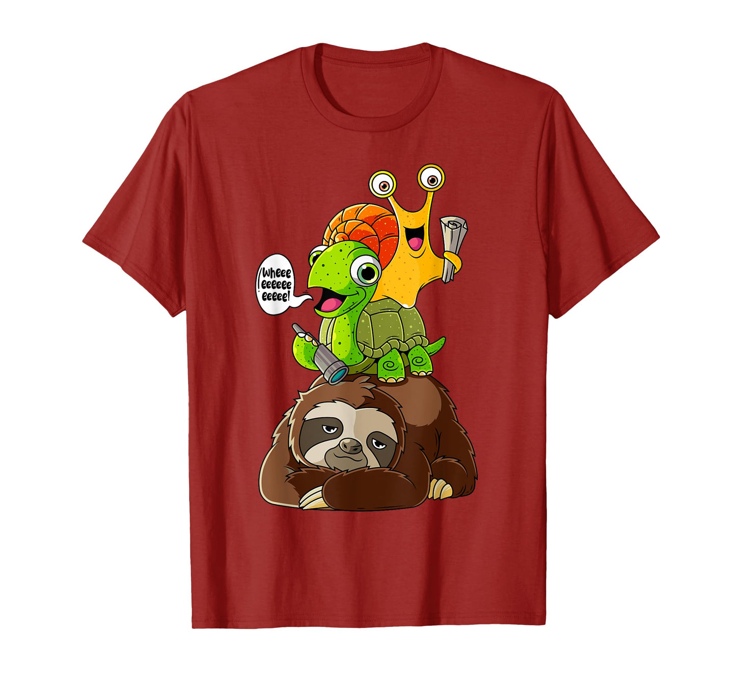 Sloth Turtle Snail Shirt Funny Animal Lover Gifts For Kids T-Shirt