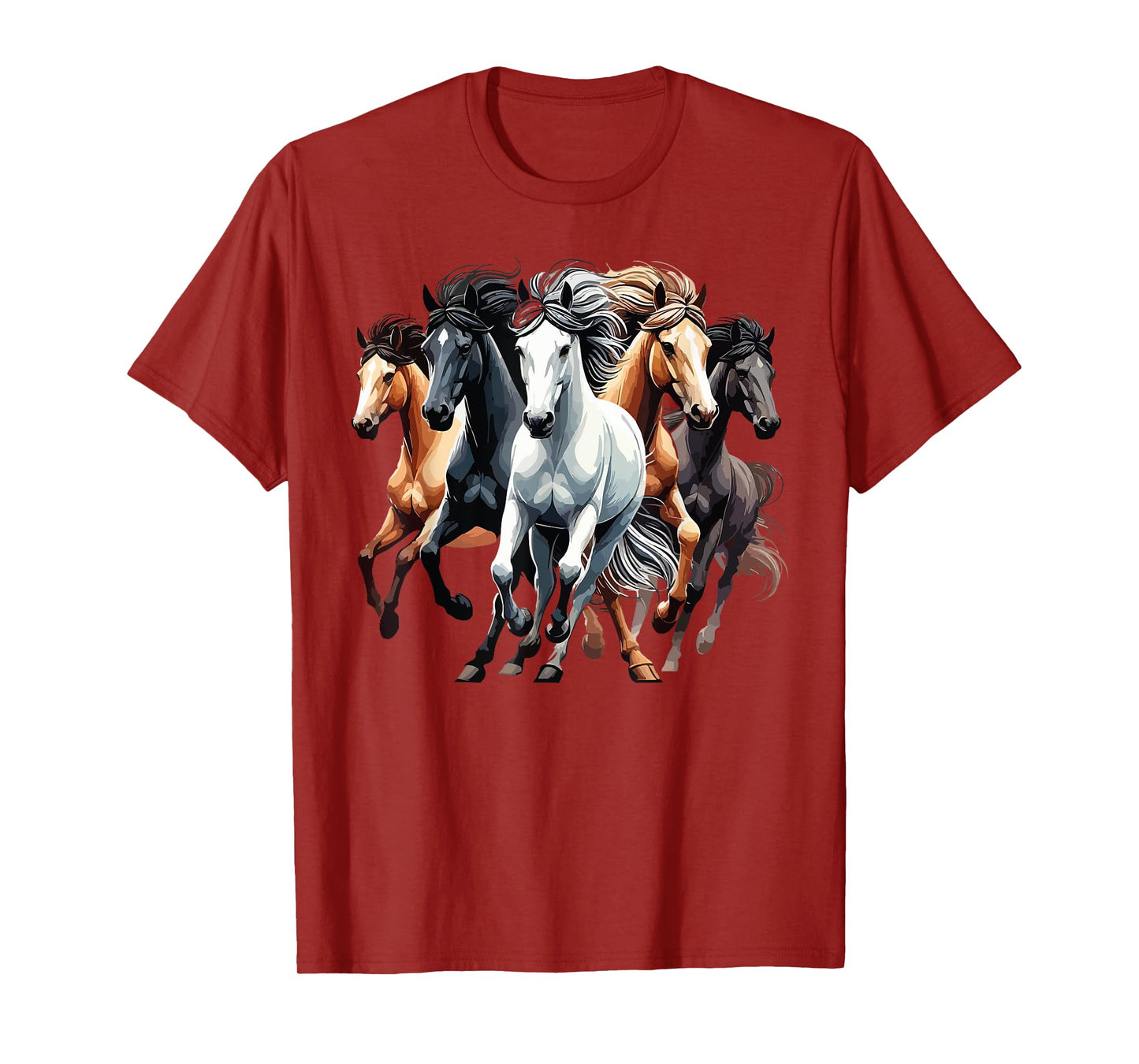 Horses Collage Western Horse Lover Country Horseback Rider T-Shirt