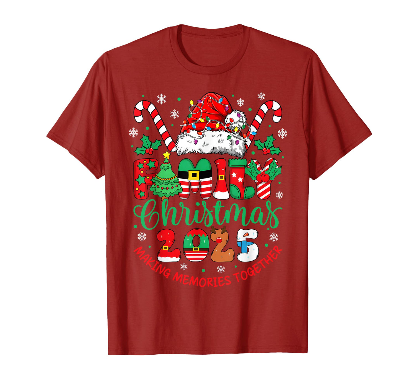 Family Christmas 2025 Matching Outfit Xmas Squad Santa T-Shirt