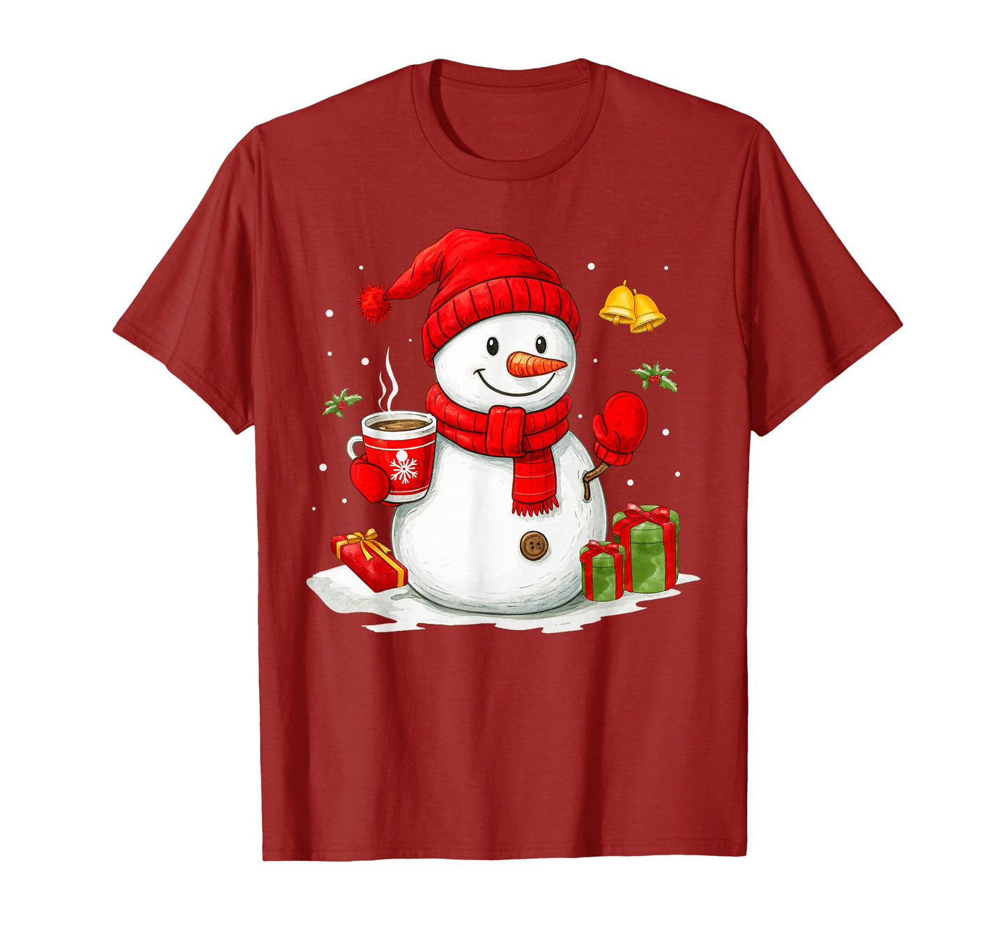 Snowman Family Christmas Matching Costume Men Women Kids T-Shirt
