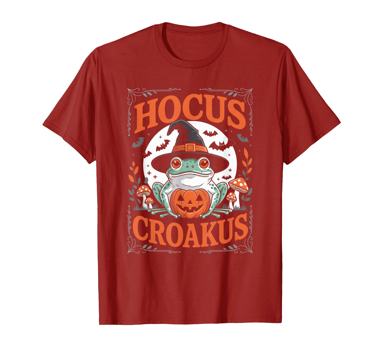 Halloween Frog Witch Pun Hocus Crocus Toad Lover Costume T-Shirt