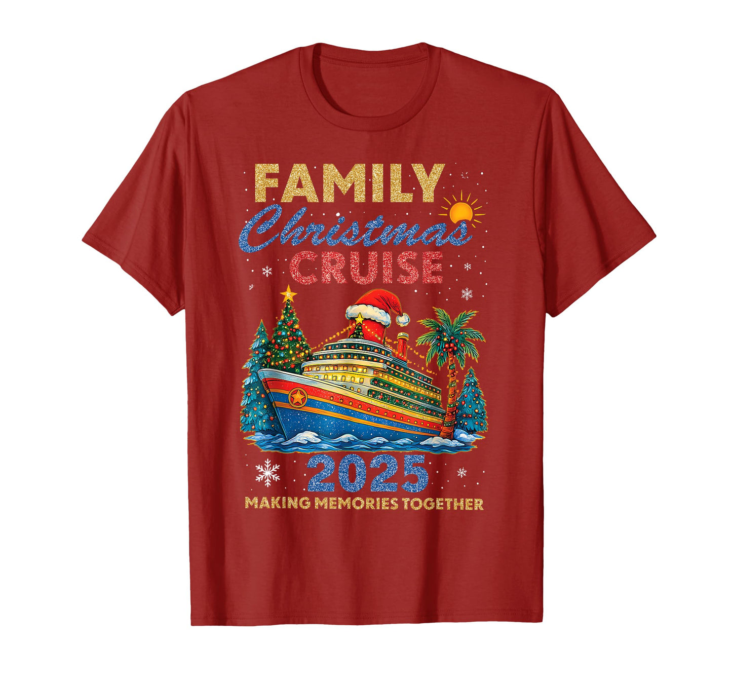 Family Christmas Cruise 2025 Matching Family Cruise Holiday T-Shirt