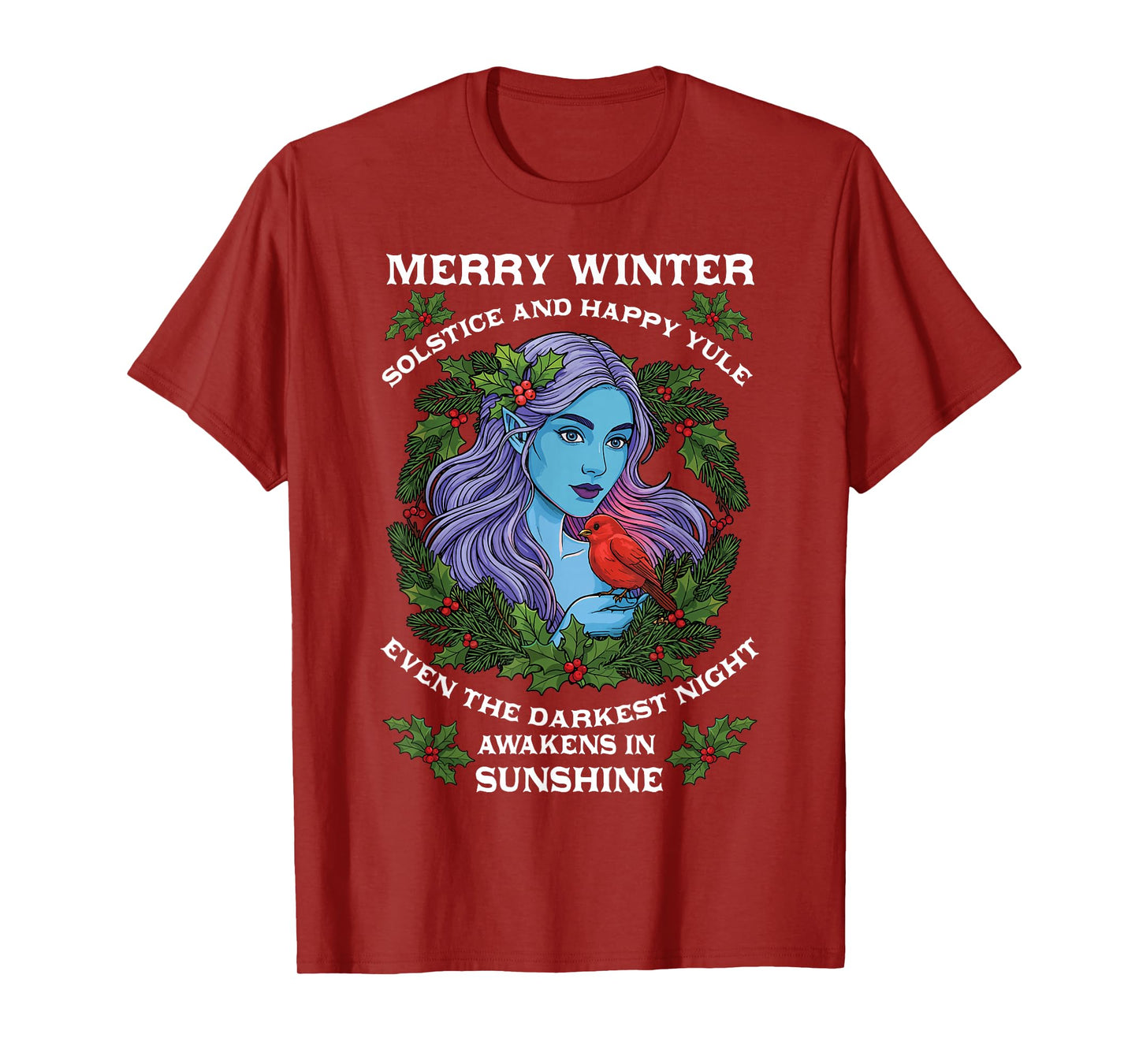 Merry Winter Solstice and Happy Yule Nordic Christmas T-Shirt
