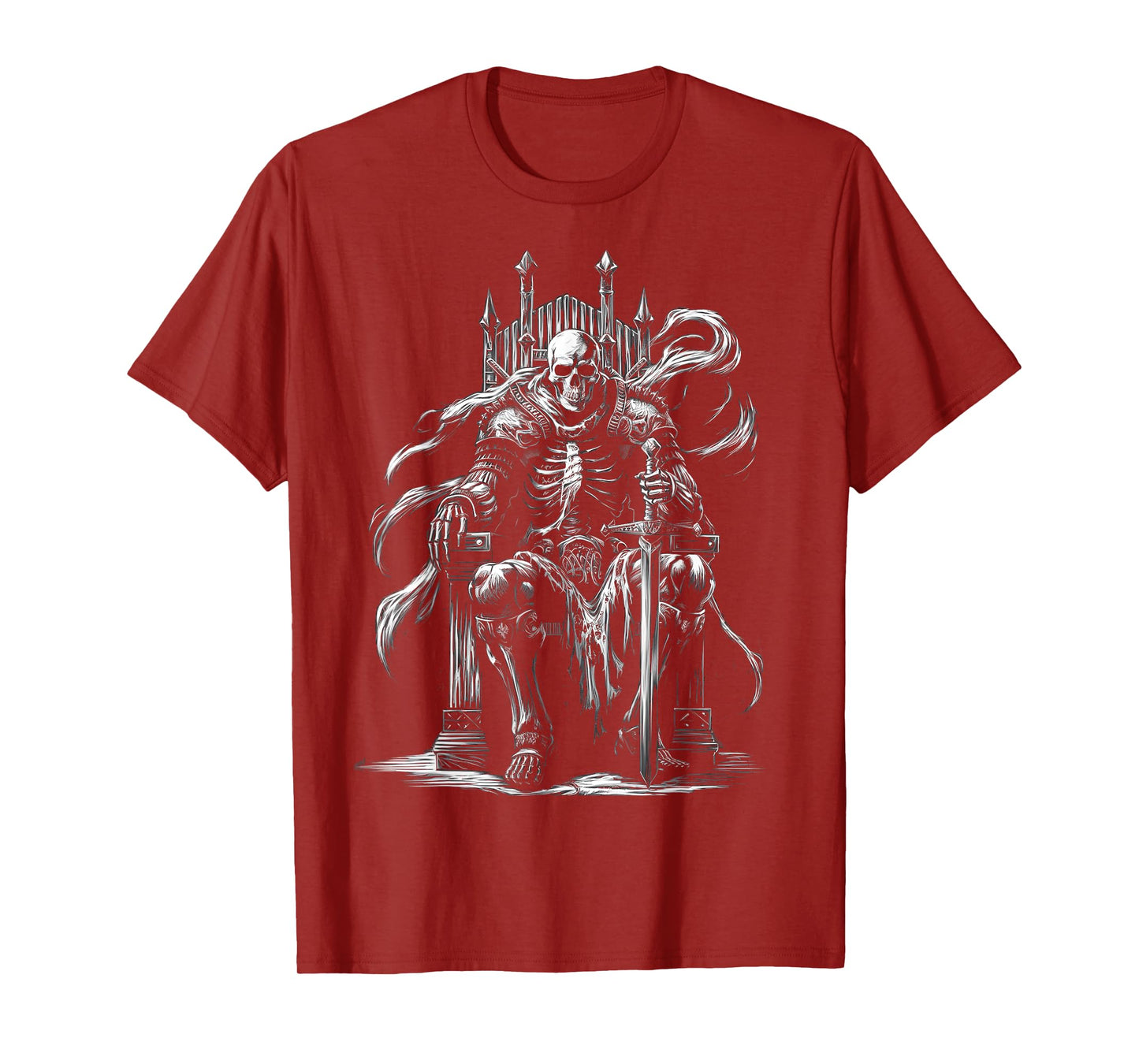 Halloween Skeleton Shirt Men Funny Skeleton King Halloween T-Shirt