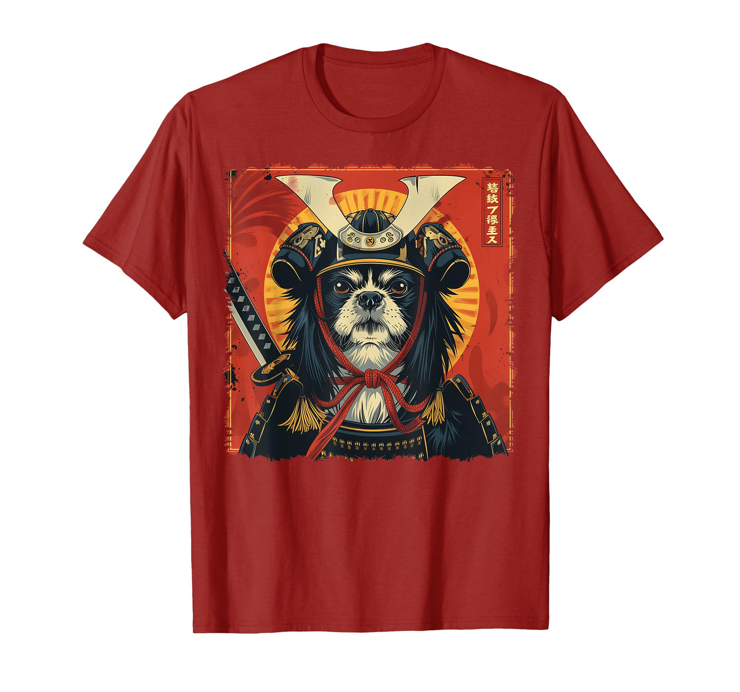 Japanese Chin Dog Japanese Art Samurai Ukiyo-e Vintage T-Shirt