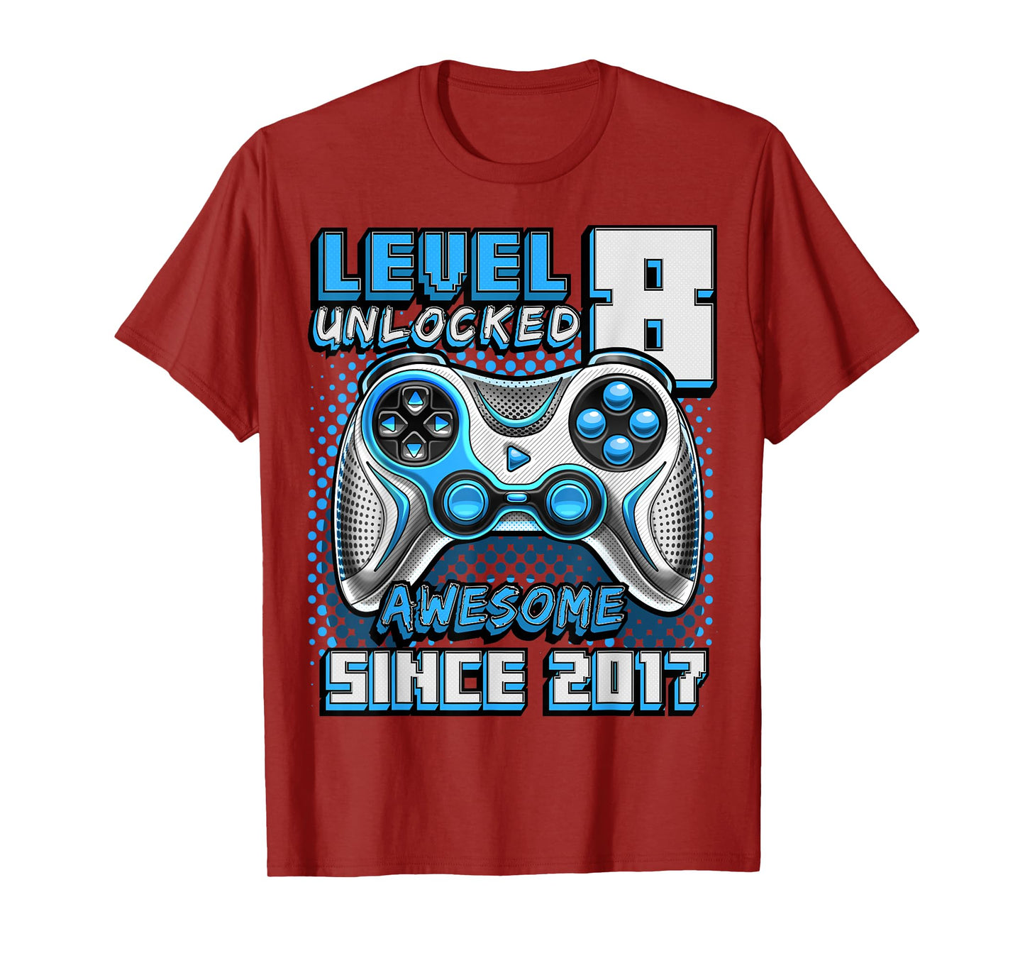 8th Birthday Boy Level 8 Gamer 8 Year Video Game Party T-Shirt