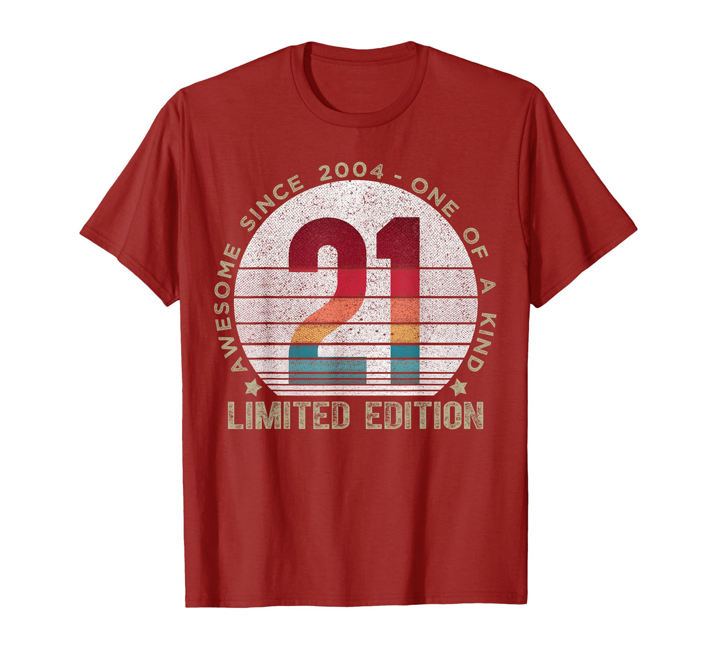 21 Year Old Gifts Vintage 2004 Limited Edition 21st Birthday T-Shirt