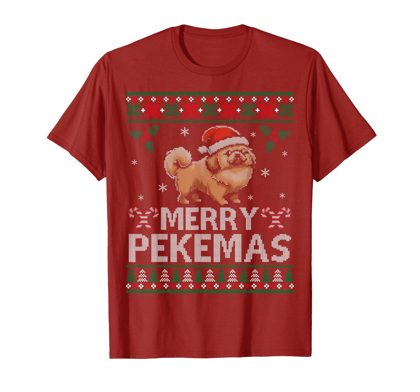 Pekingese Dog Lover Christmas Ugly Xmas Sweater Peke Gift T-Shirt