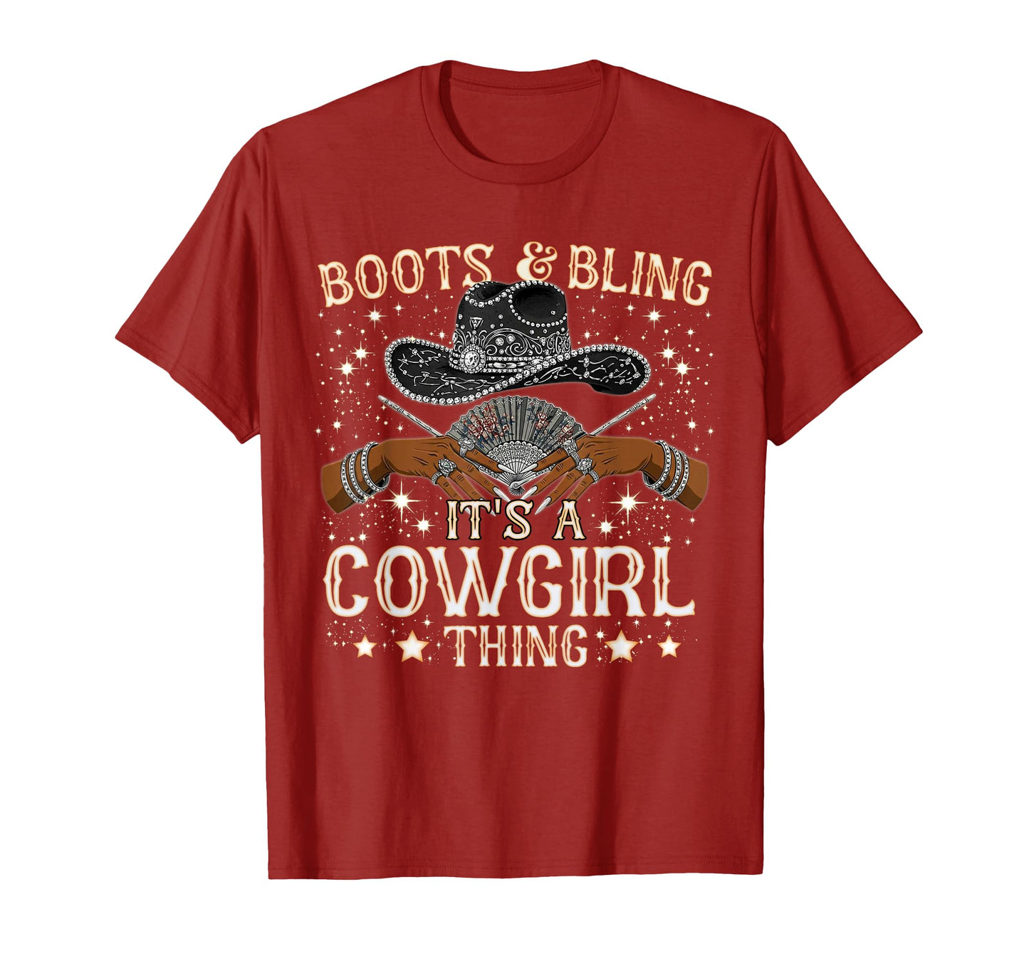 Cowgirls Boots & Bling Its A Cowgirl Thing Boot On Ground T-Shirt