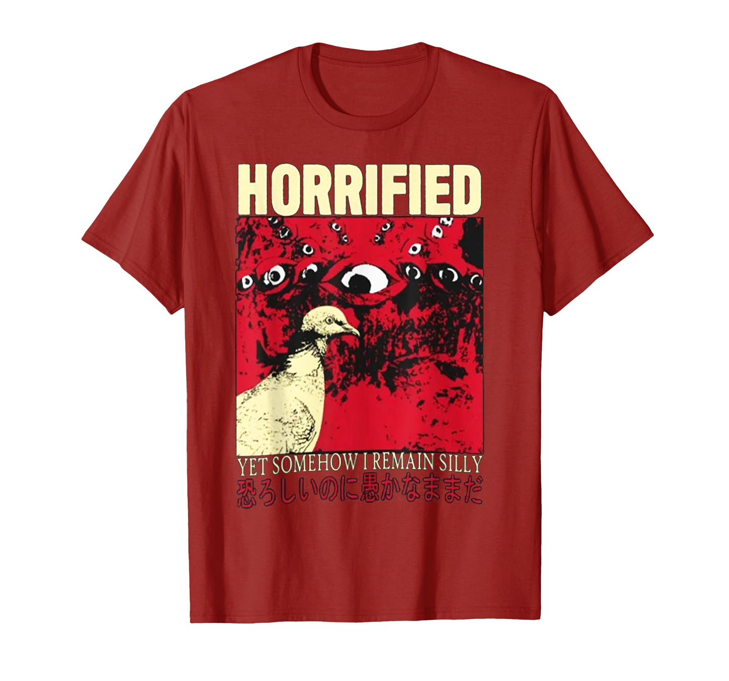 Horrified Pigeon japanese T-Shirt