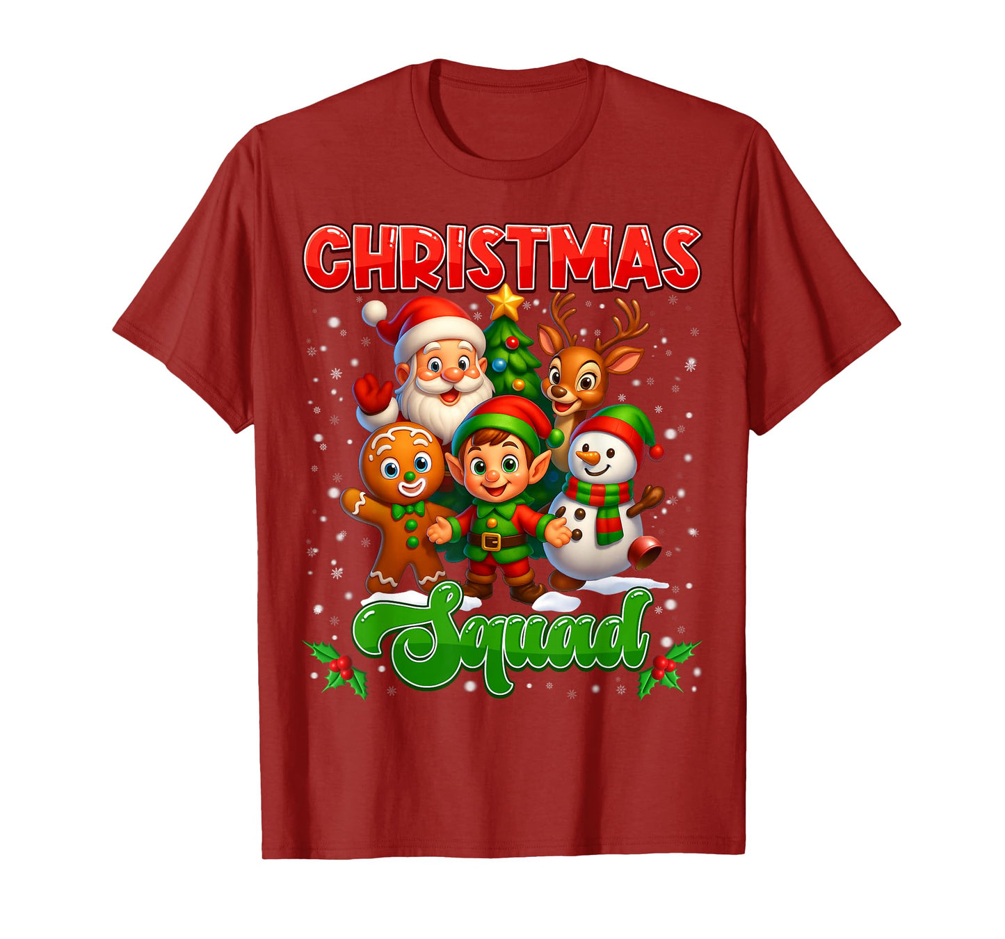 Christmas Squad Santa Reindeer Xmas Men Women Kid T-Shirt