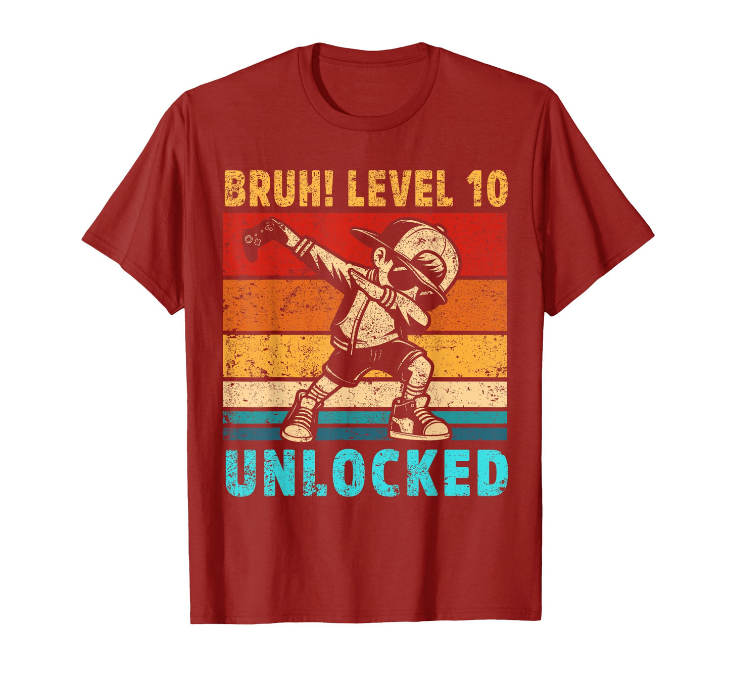 10 Year Old Birthday Dabbing Boy Bruh 10th level unlocked T-Shirt