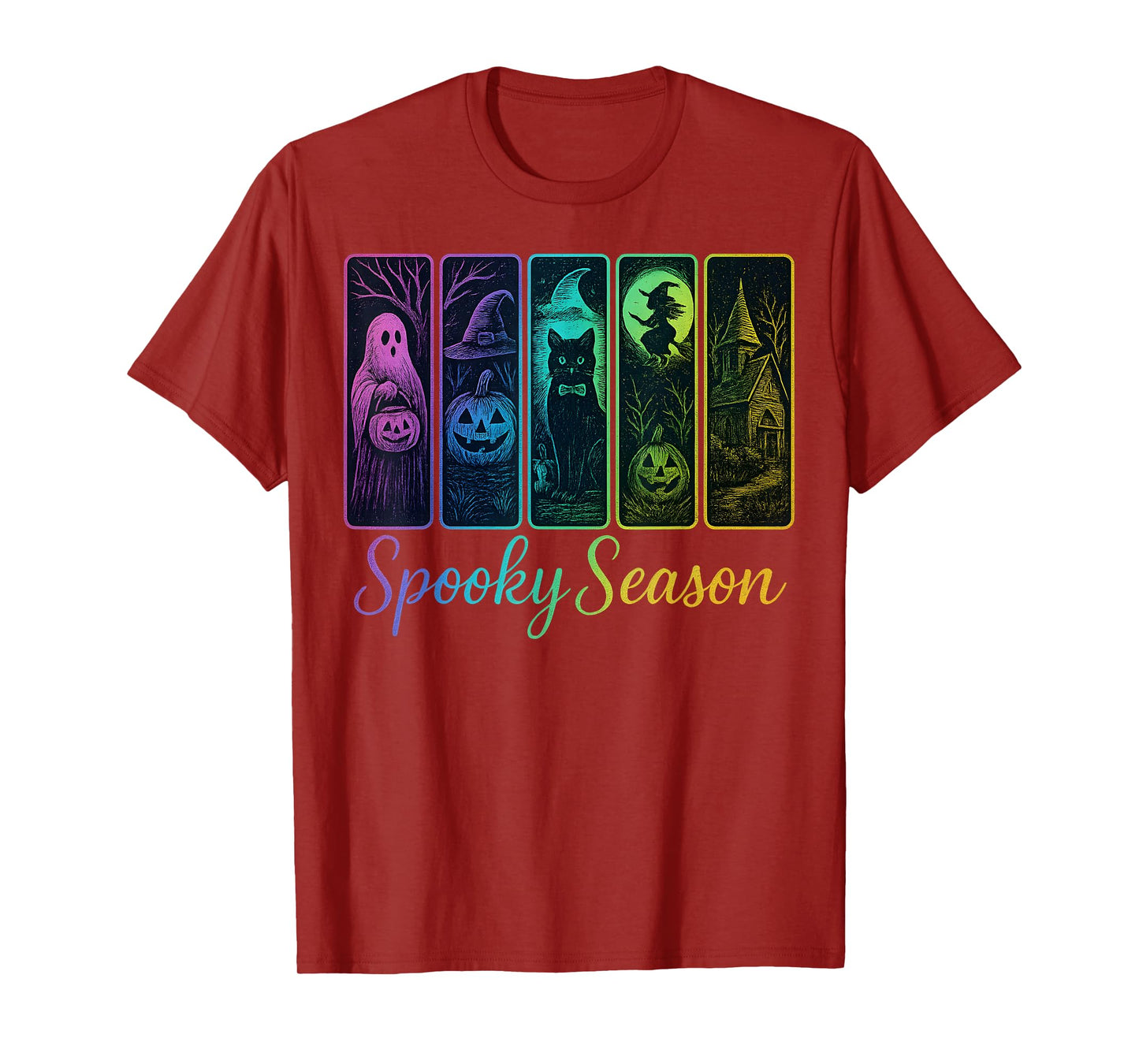 Vintage Halloween Horror Spooky Season Costume Men Women Kid T-Shirt