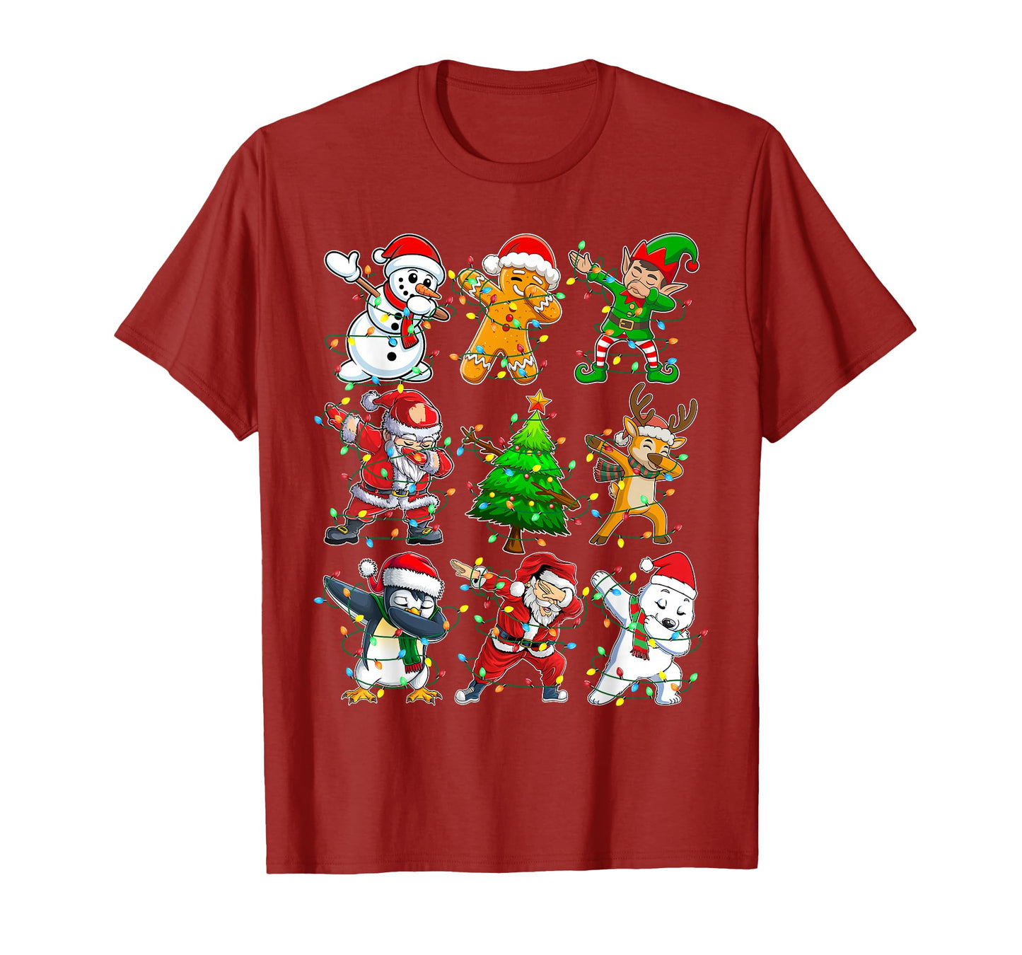 Dabbing Santa Elf Friends Christmas Dab Boys Girls Kids Xmas T-Shirt