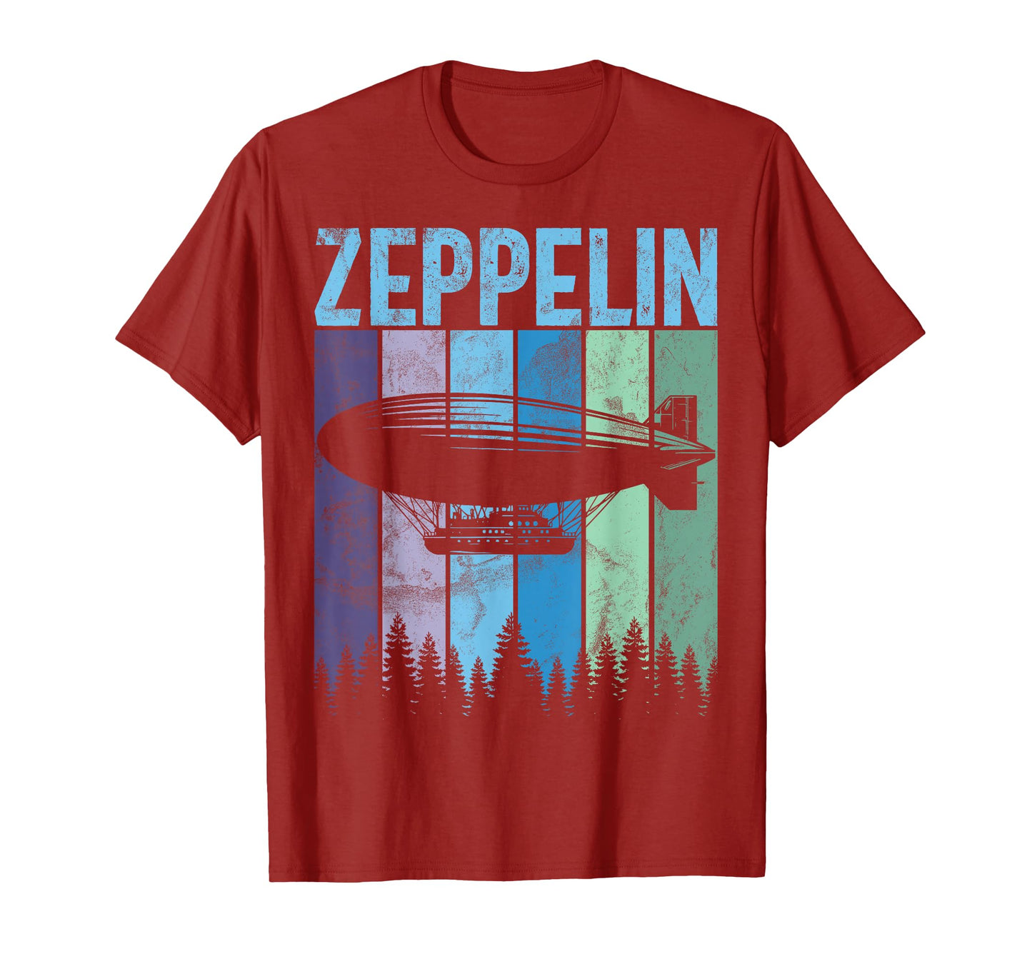 Retro Zeppelin 70s 80s Dirigible Airship Zepelin Zepplin T-Shirt