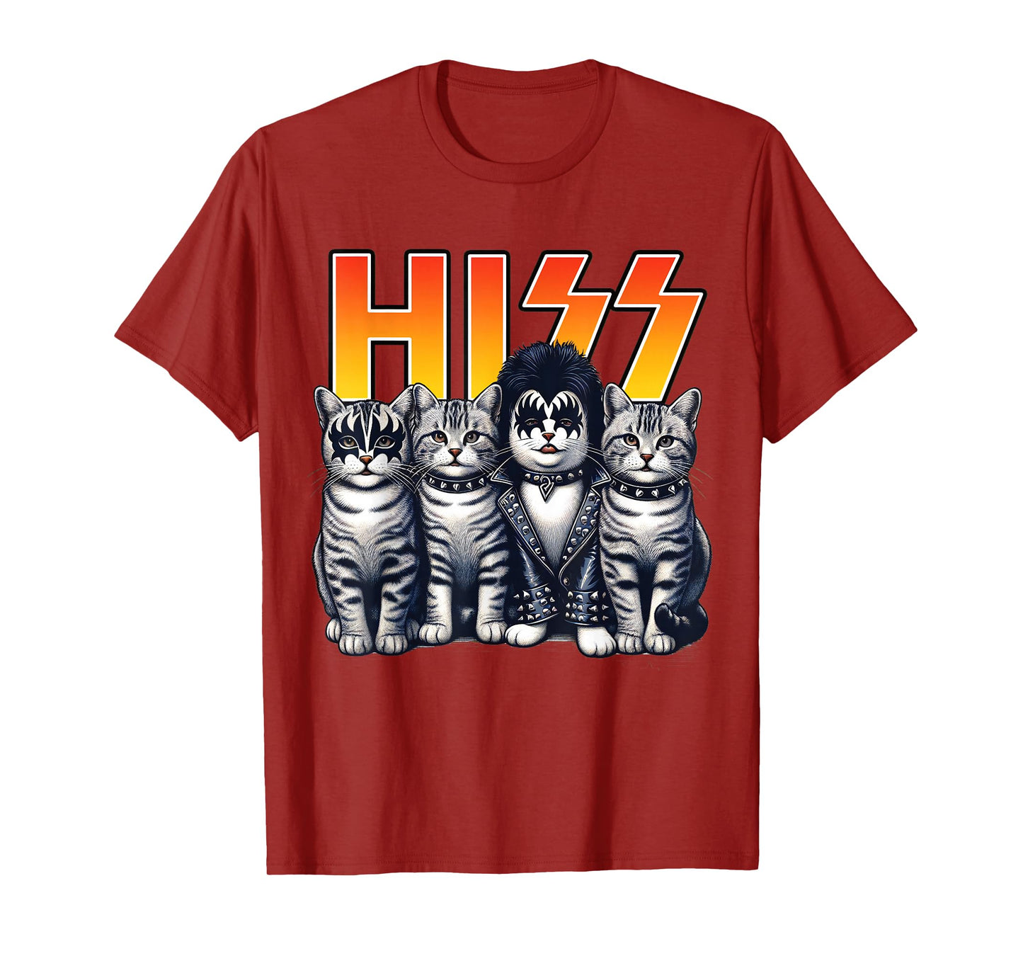 Cute Hiss Cats Rock Kittens Kitty Rocking Music Cat Lovers T-Shirt