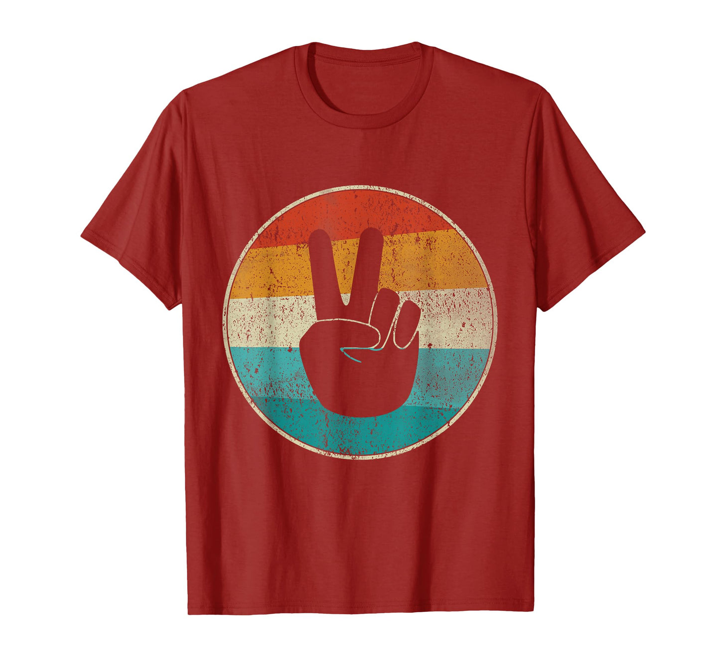 Retro Peace Sign V Fingers Vintage 60s 70s 80s Cool Graphic T-Shirt