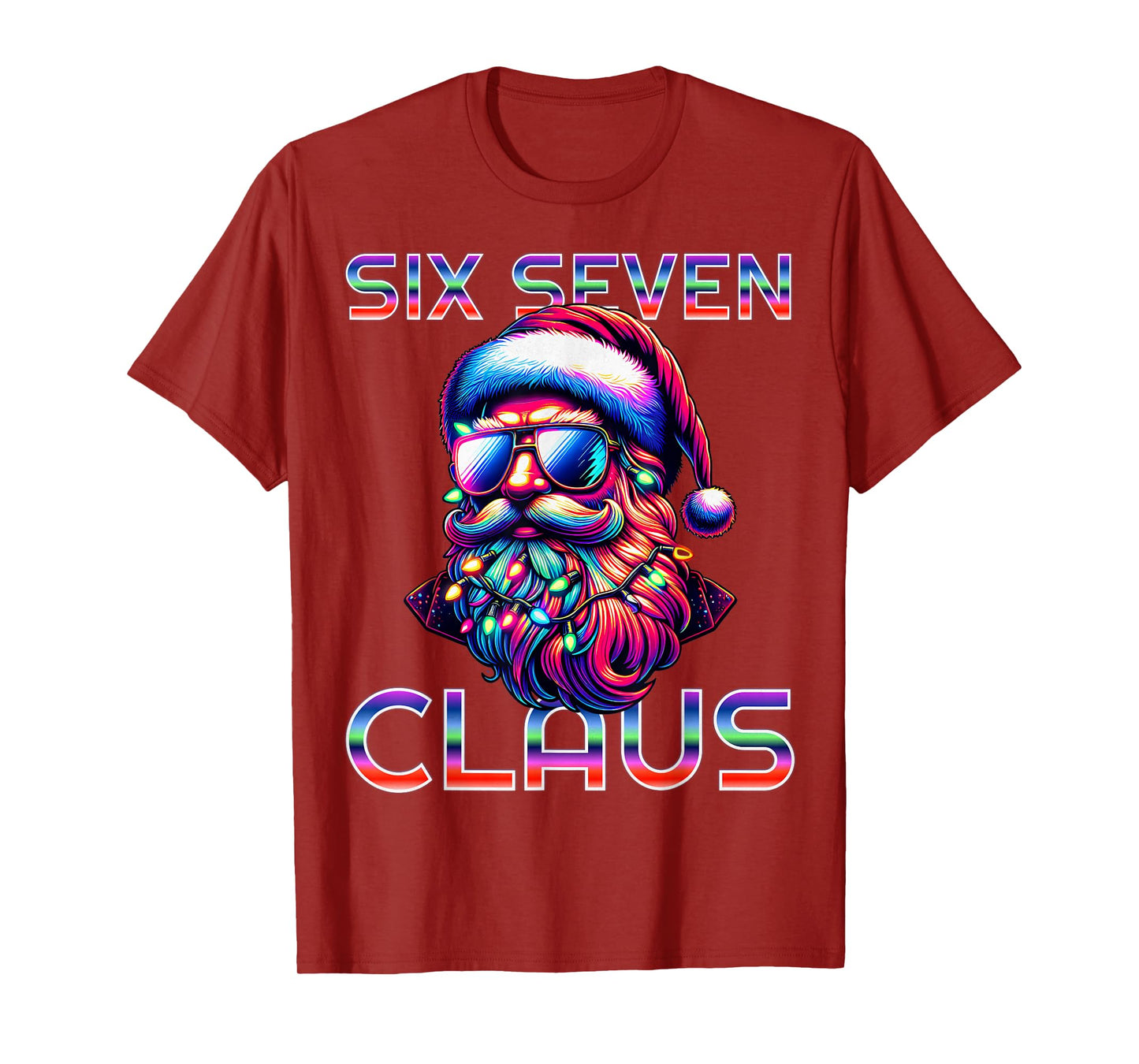 67 Christmas Funny Six Seven Meme Brainrot Santa Claus Boys T-Shirt