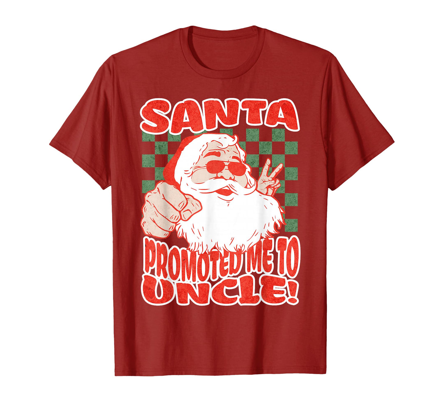 Santa Promoted Me to Uncle Christmas Baby Announcement T-Shirt