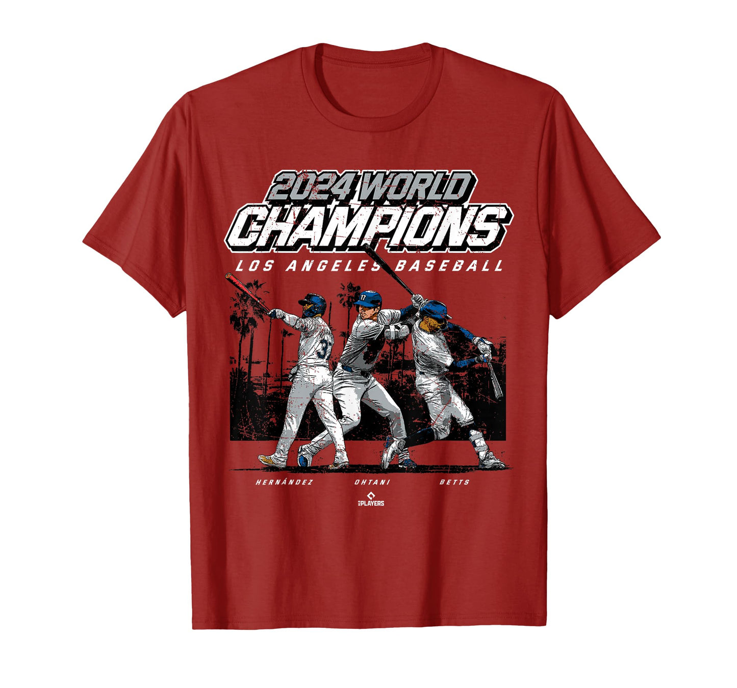 2024 Los Angeles World Champions Ohtani, Betts & Hernández T-Shirt