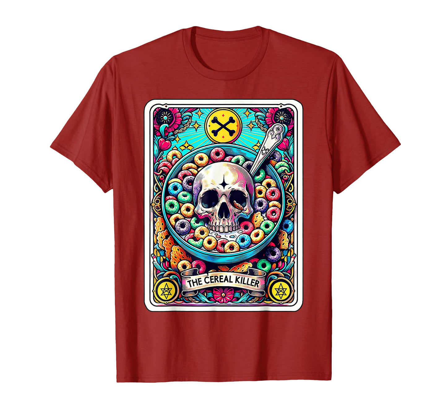 The Cereal Killer Tarot Card Funny Horror Halloween Costume T-Shirt