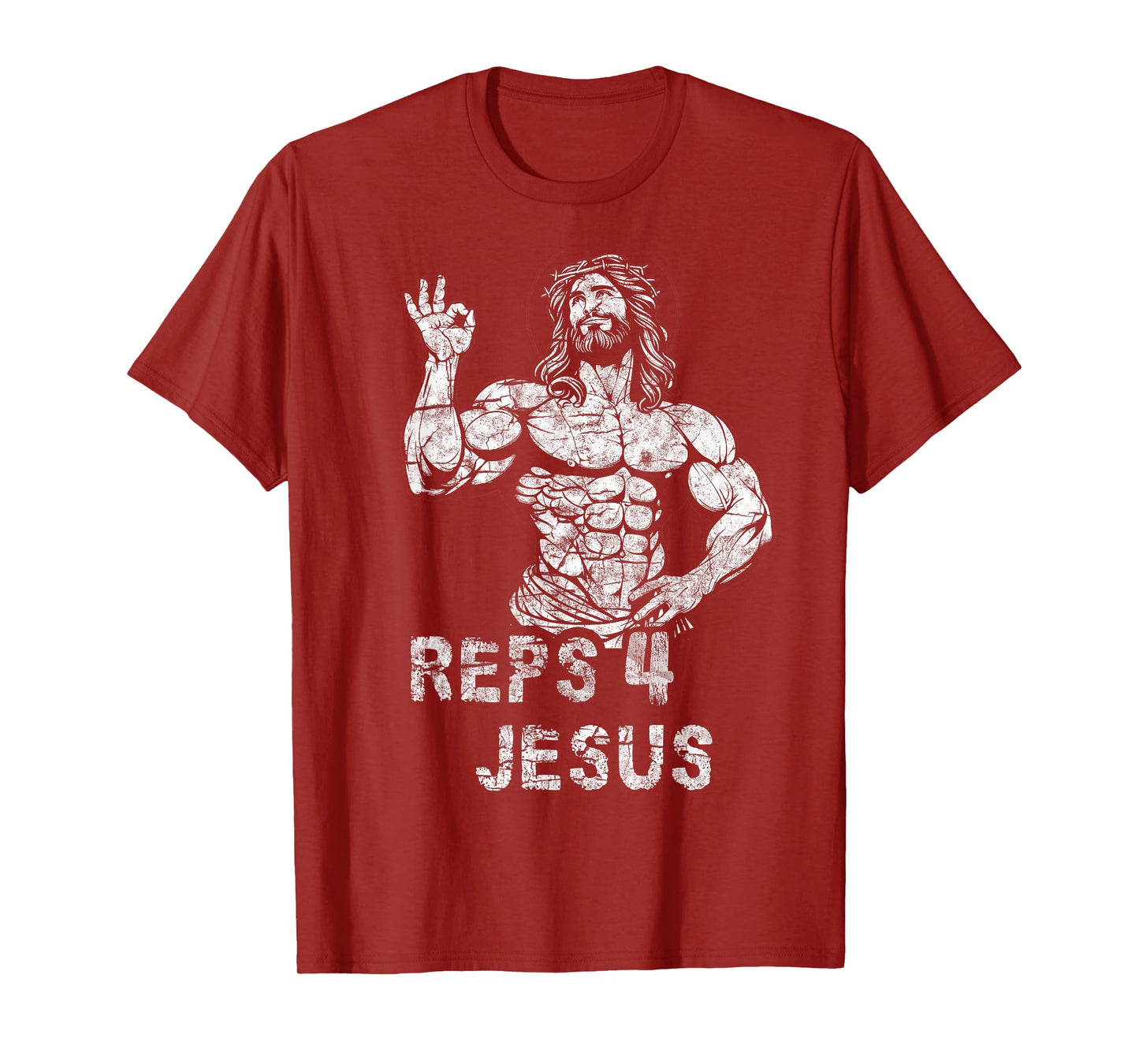 Funny Christian Reps 4 Jesus Funny Workout Bodybuilding Gym T-Shirt