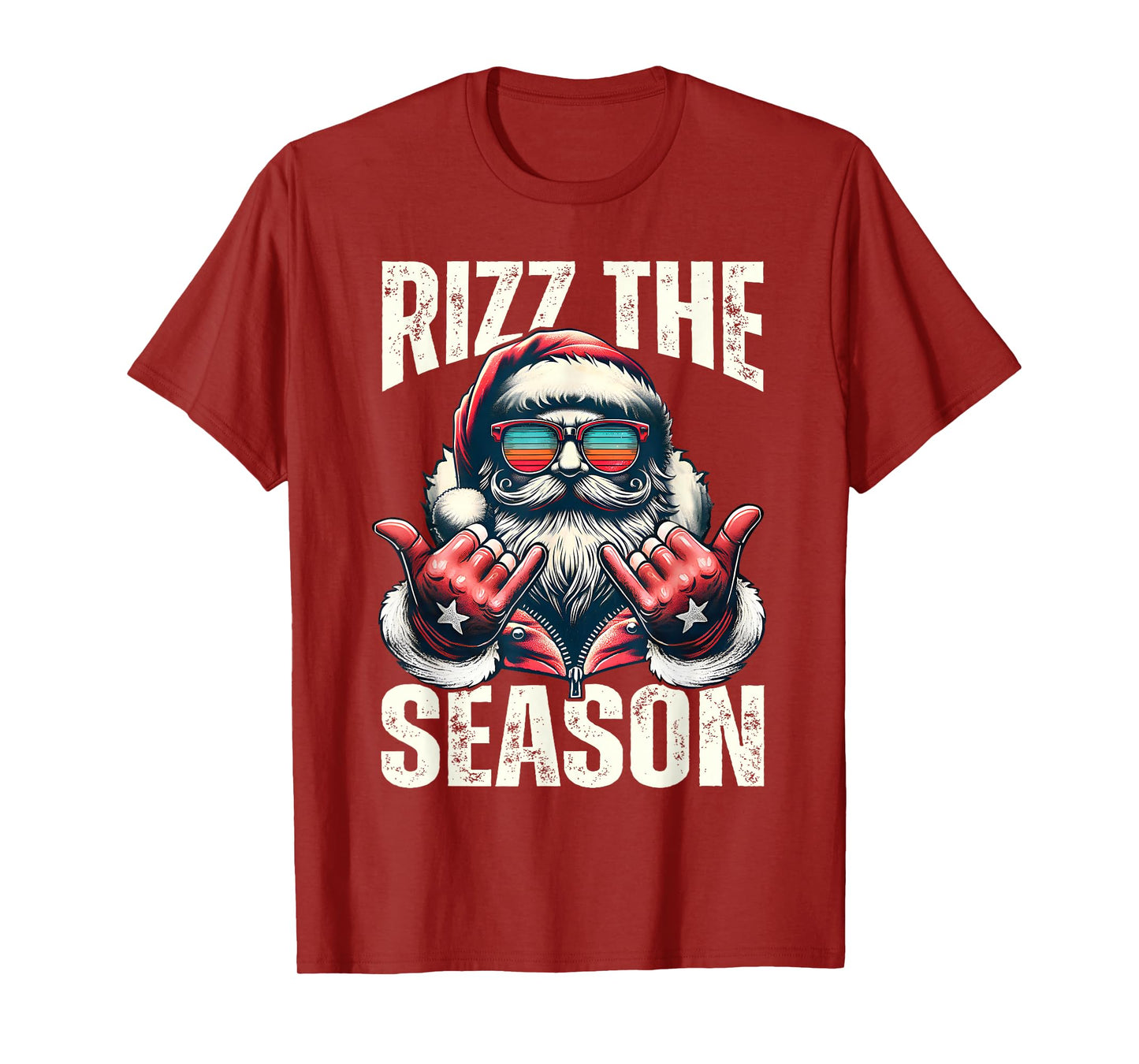 Rizz The Season Santa Sunglasses Christmas Pajamas Holiday T-Shirt