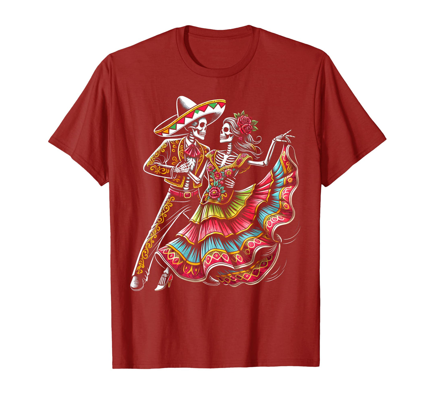 Dia De Los Muertos Skeletons Dancing Mexican Day Of Dead T-Shirt
