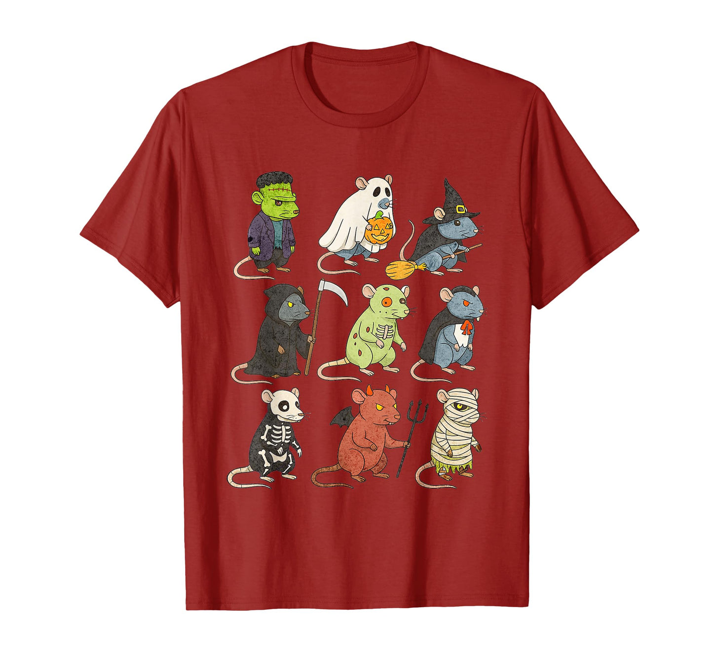 Rat Spooky Witch Boo Zombie Rat Halloween Boys & Girls T-Shirt