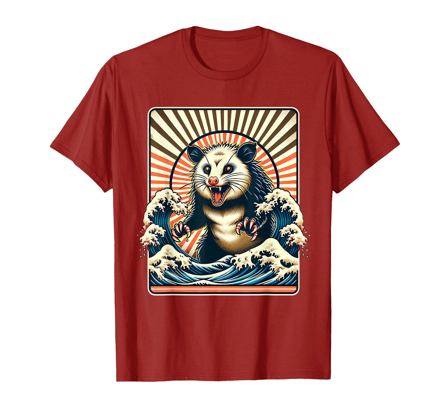 Opossum Japan Sun Wave Vintage Possum Monster T-Shirt