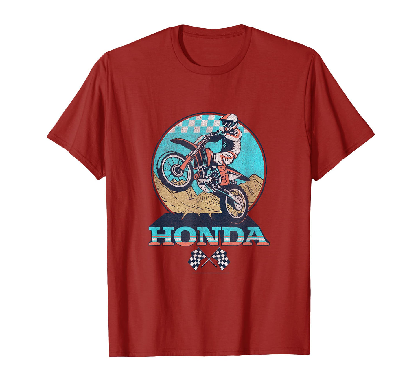 Honda Powersports Vintage Motorcycle Rider T-Shirt
