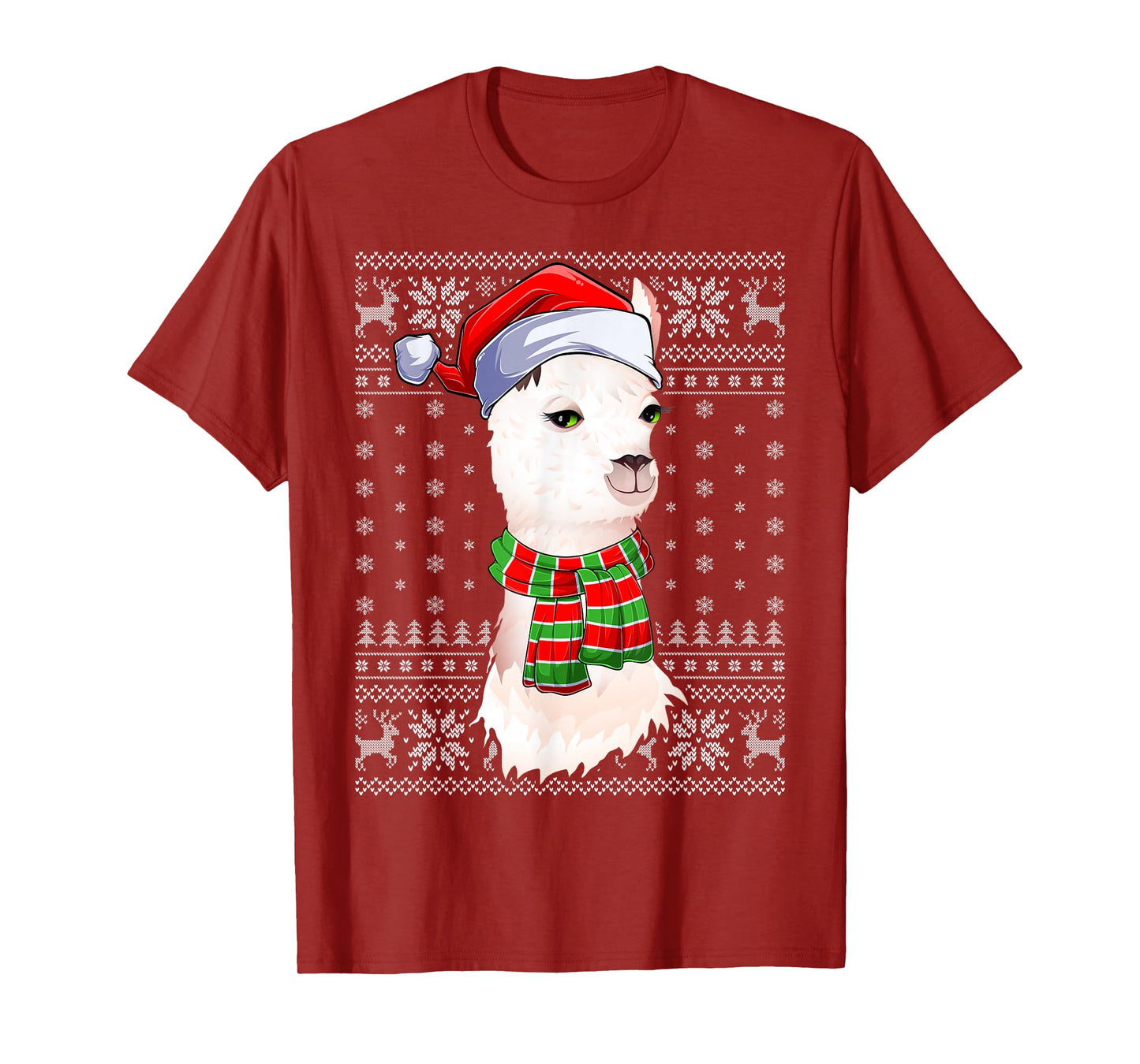 Alpaca Llama Ugly Christmas Sweaters Funny Llama Lover Xmas T-Shirt