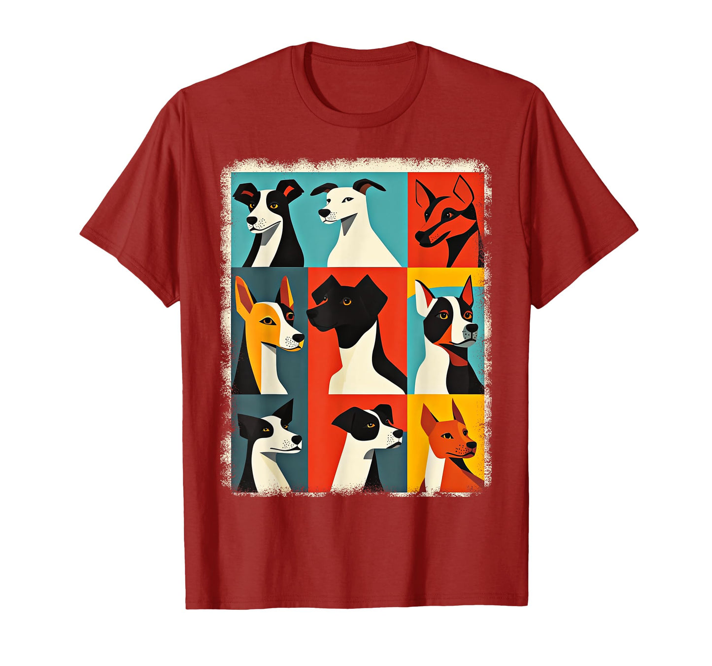 Retro Mid-Century Modern Dogs 50s 60s Style T-Shirt