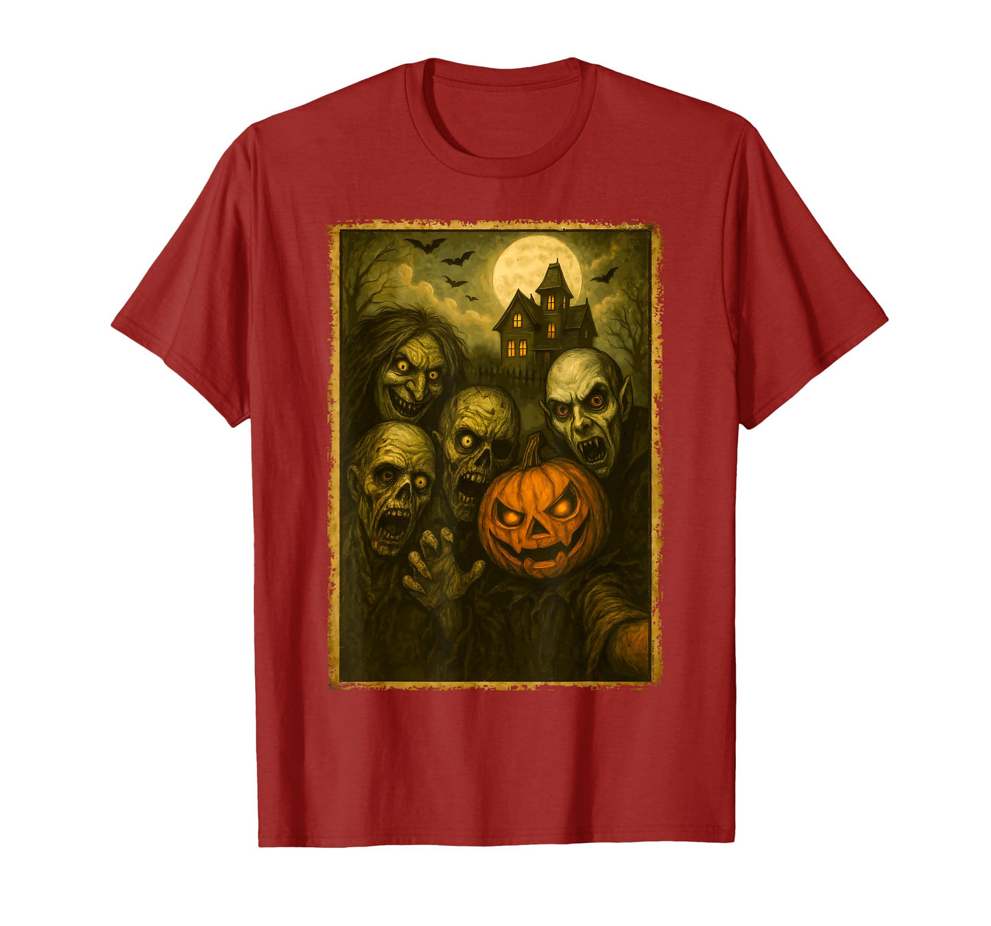 Monsters Group Selfie Meme Funny Halloween T-Shirt