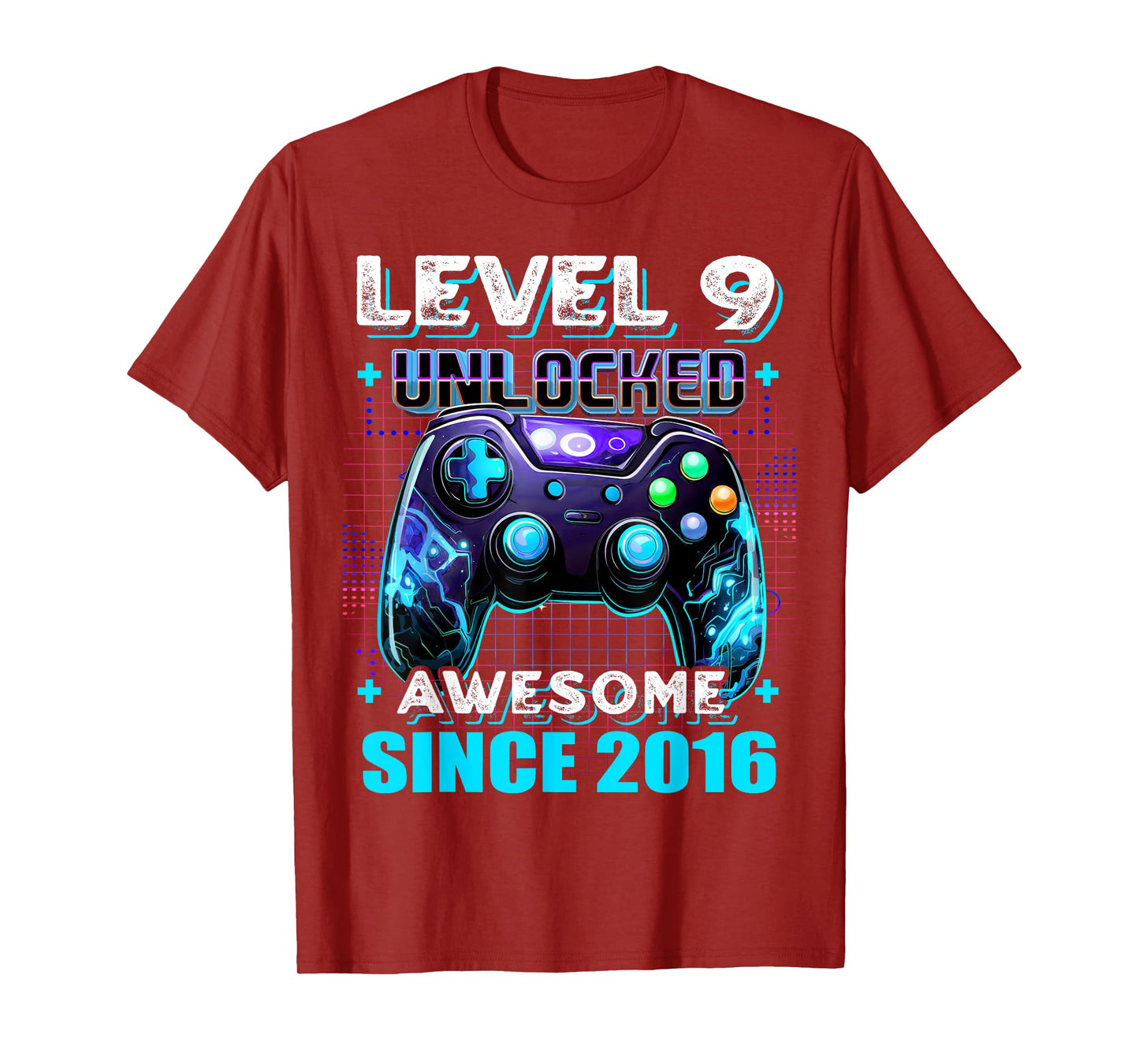 9th Birthday Boy Level 9 Gamer 9 Year Video Game Party T-Shirt
