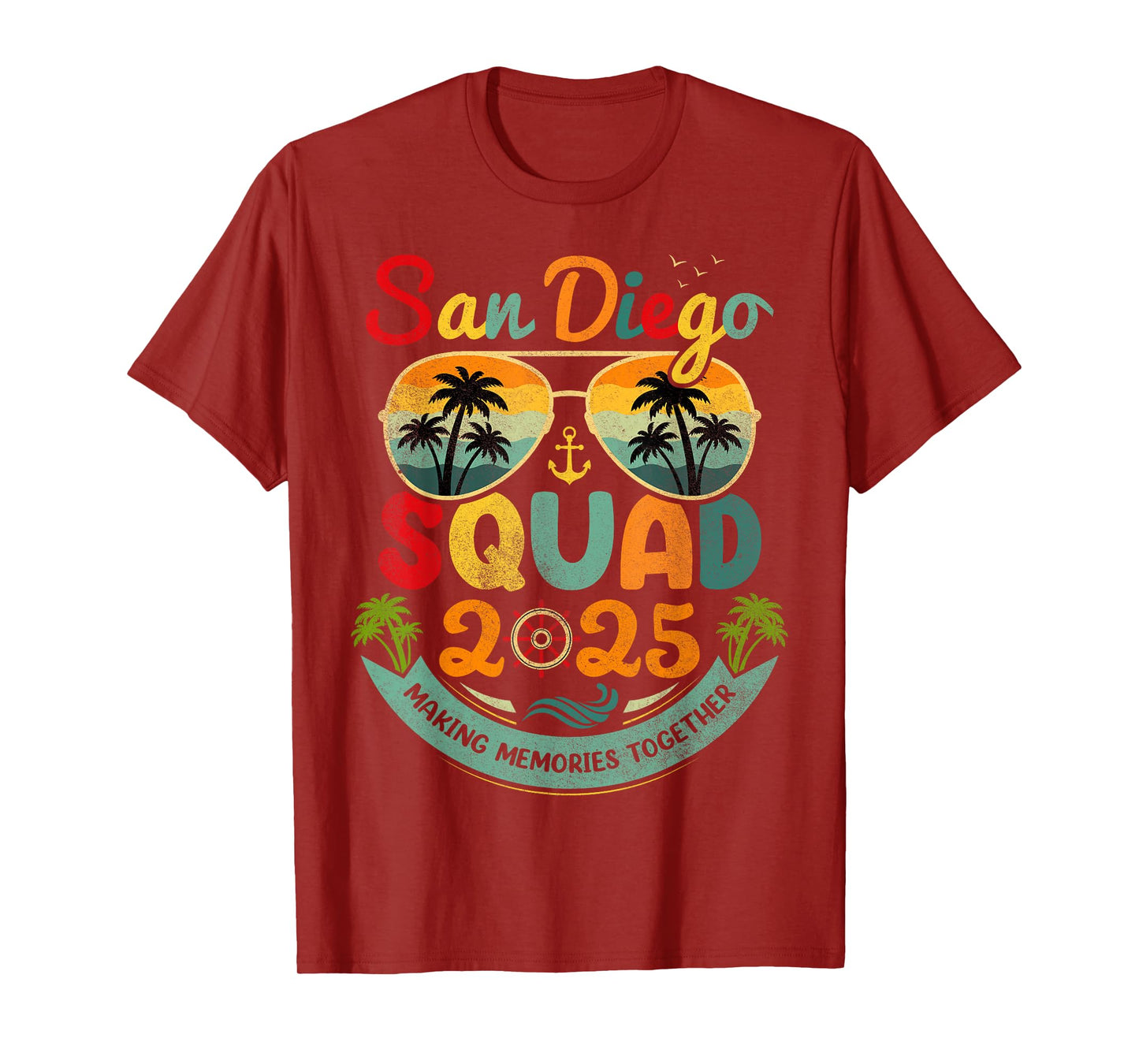San Diego Squad 2025 Beach Vacation Vintage San Diego Group T-Shirt