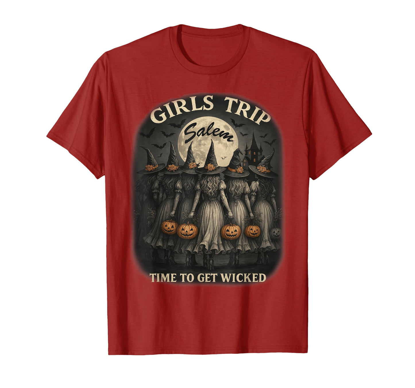 Girls Trip Salem Time to Get Wicked Salem 1692 Halloween T-Shirt