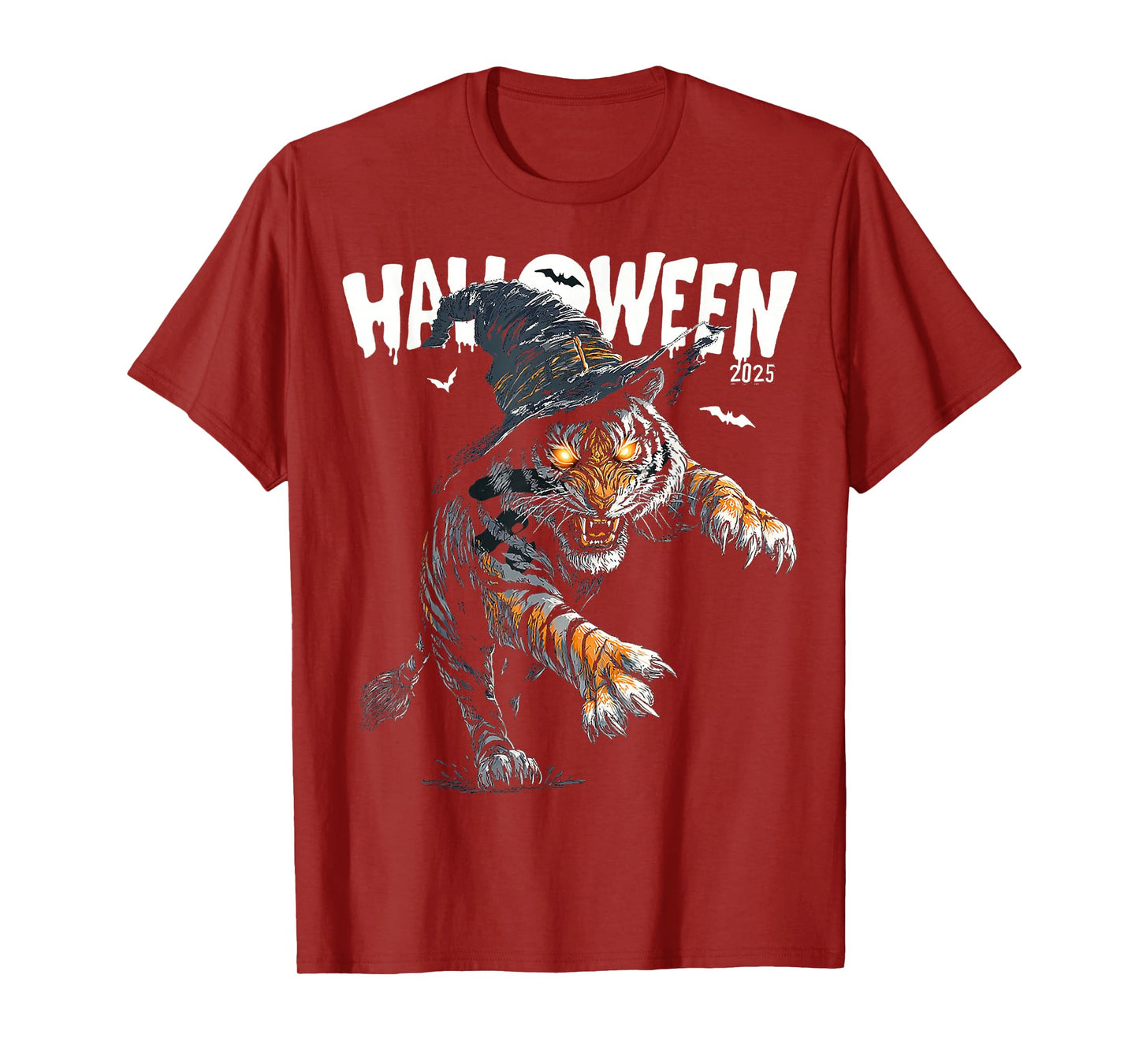 Halloween 2025 Tiger Witch Costume Fun Halloween T-Shirt