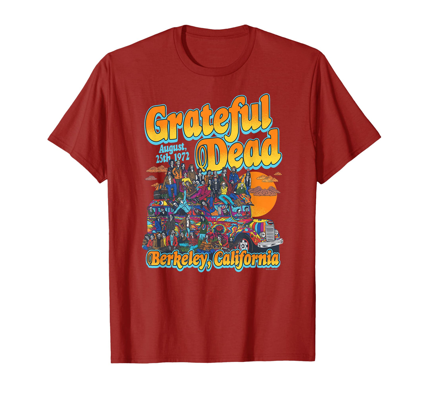 Grateful Dead Berkeley Bound Van 1972 Band T-Shirt