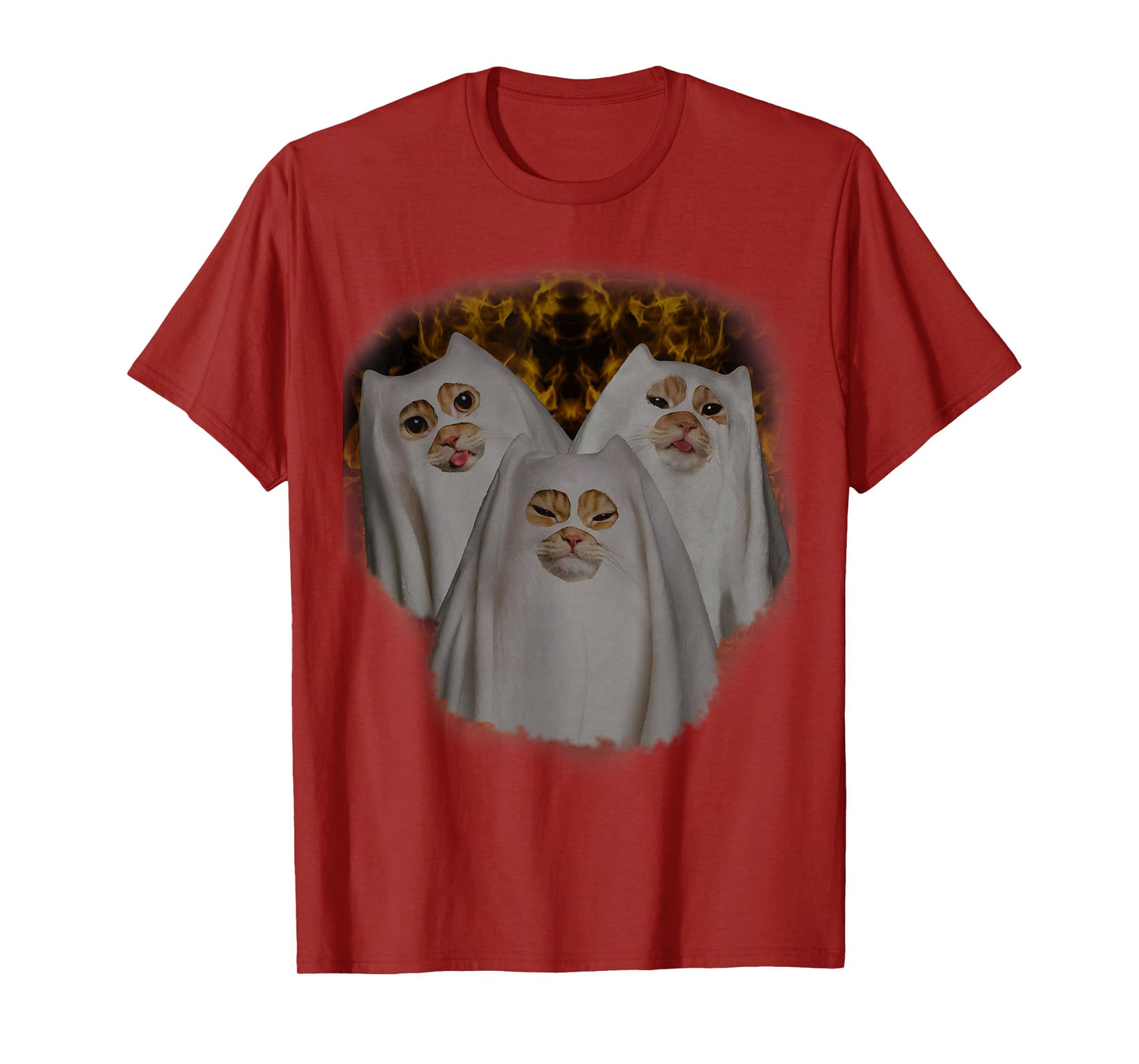 Ghost Cat Meme Funny Halloween Funny Wizard Cat Ghost T-Shirt
