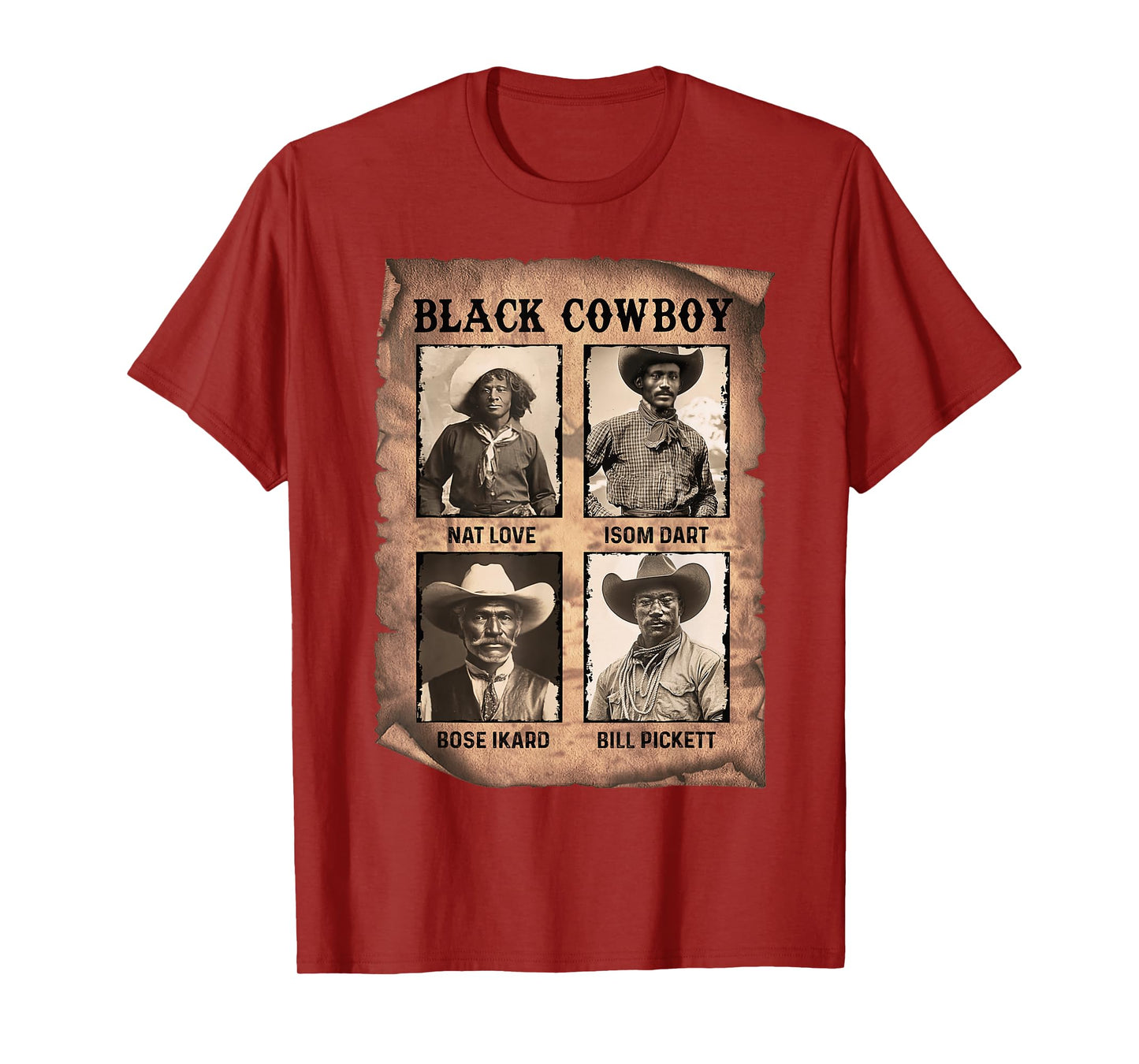 Black Cowboy Western Rodeo Melanin Black History Texas Men T-Shirt