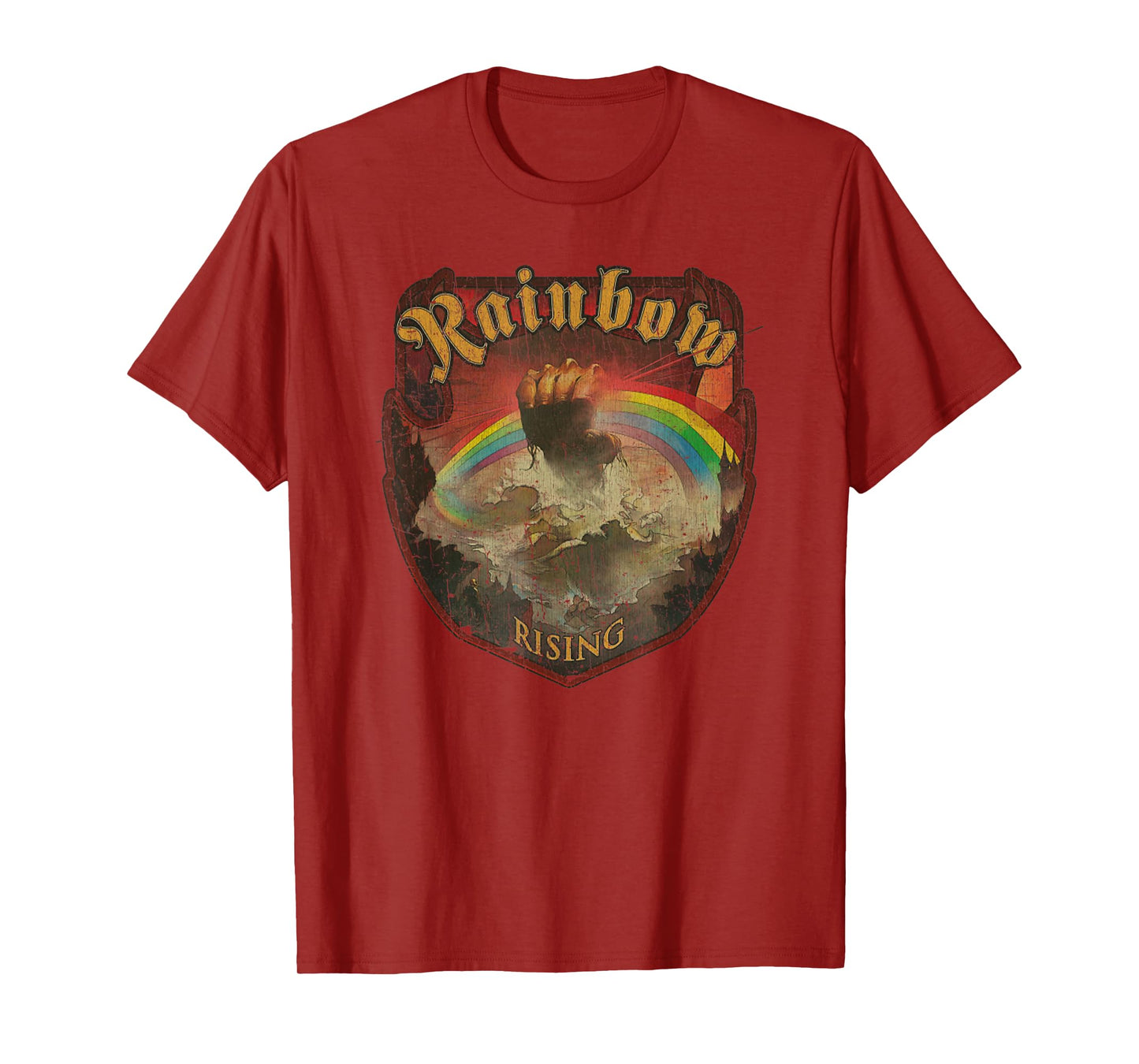 Vintage Rainbow Rising 70s Music Demon Hard Rock T-Shirt